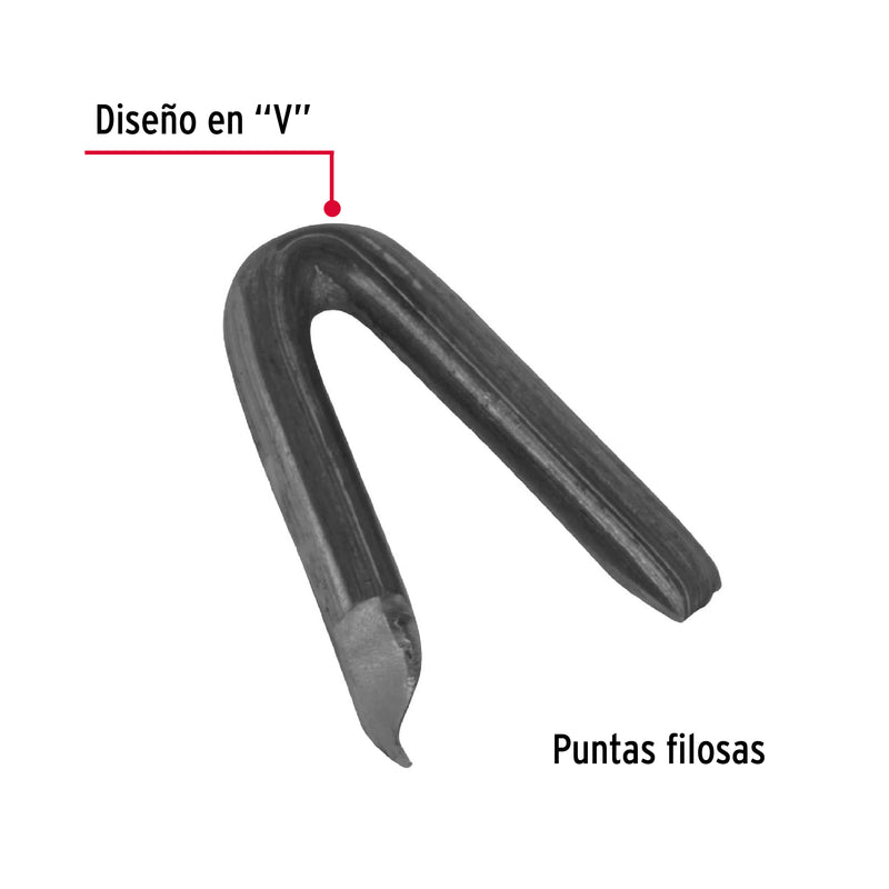 Grapa alambre púas, 1", negra