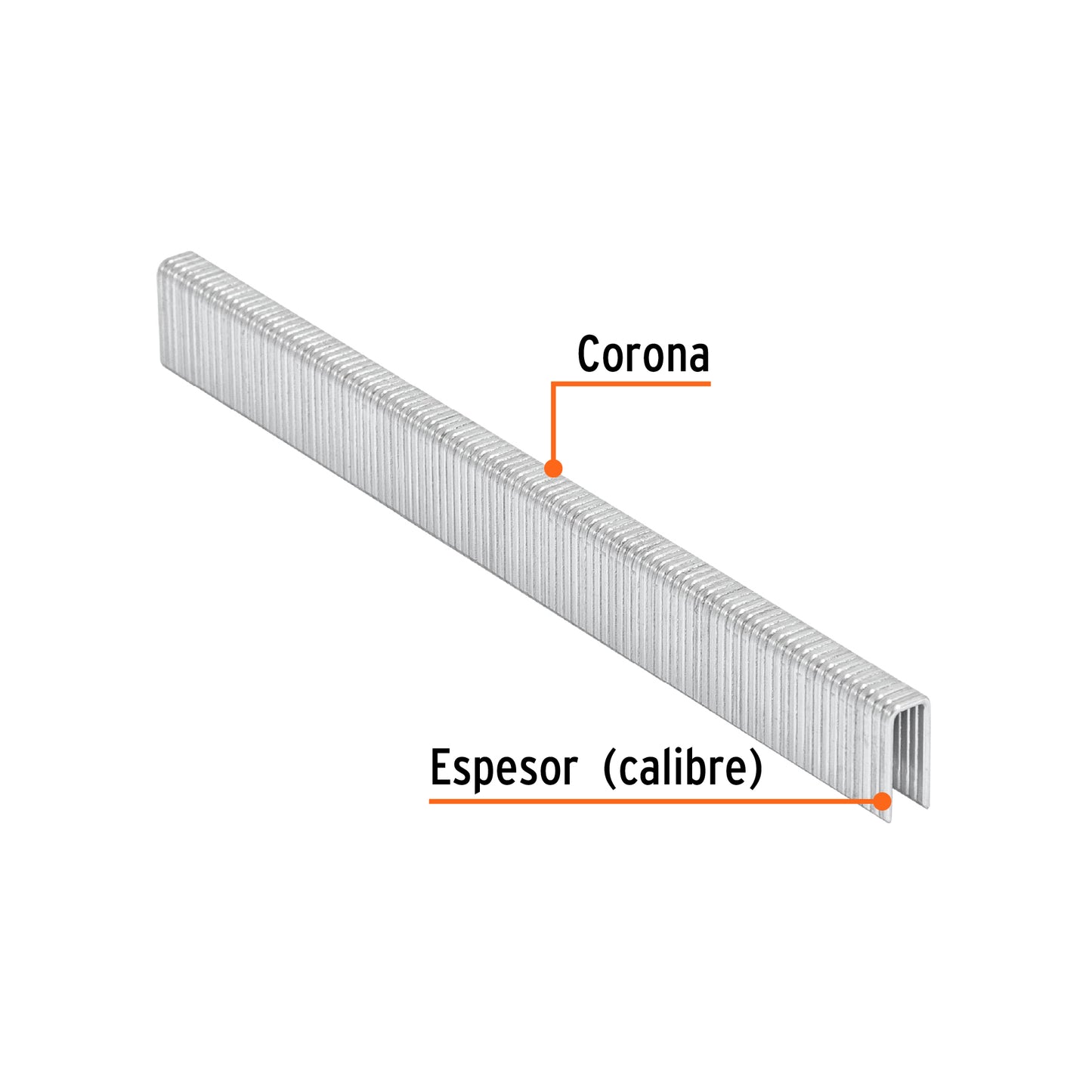 Grapas para engrapadora neumática ENEU-1/4, 13mm, 5000 pzas