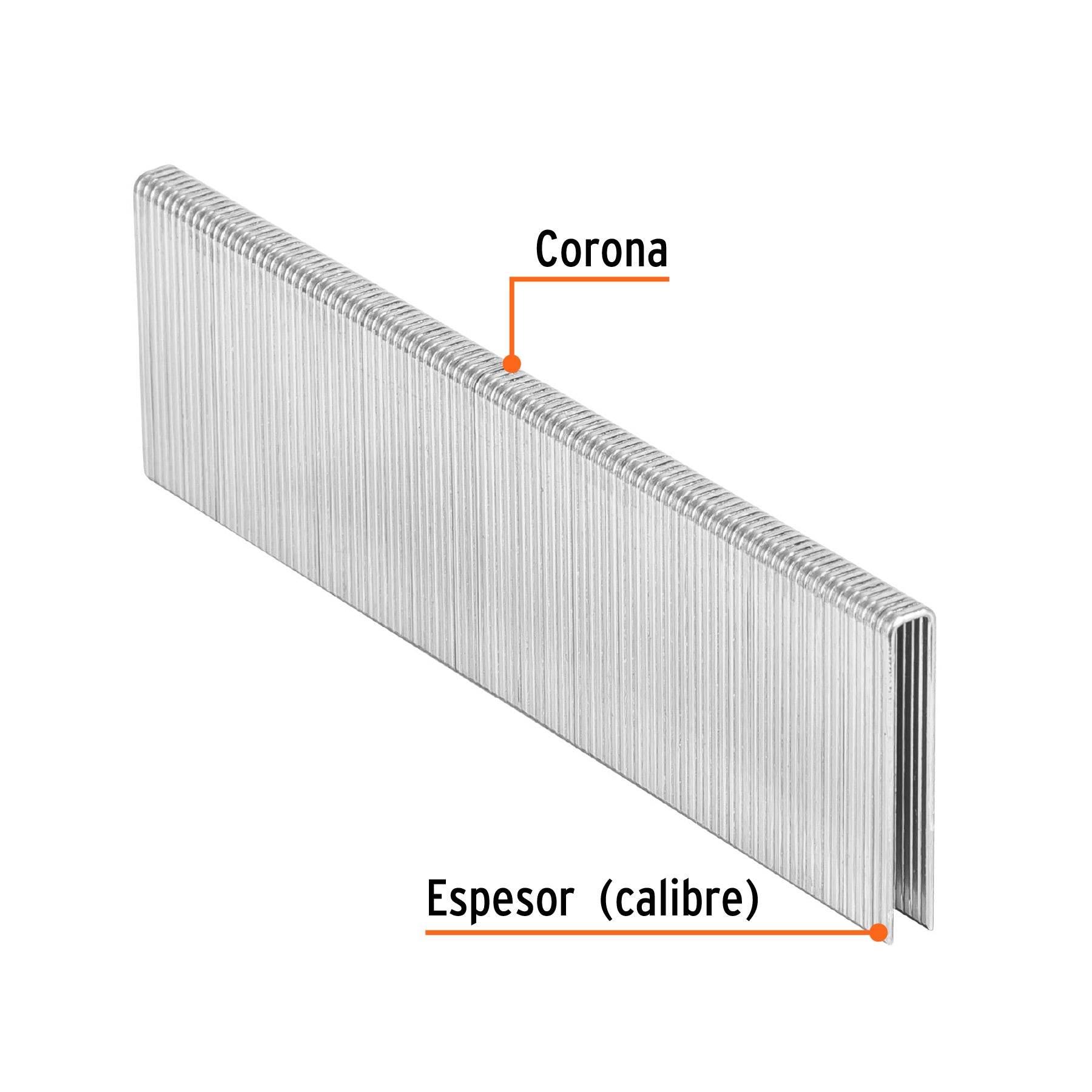 Grapas para engrapadora neumática ENEU-1/4, 35mm, 5000 pzas