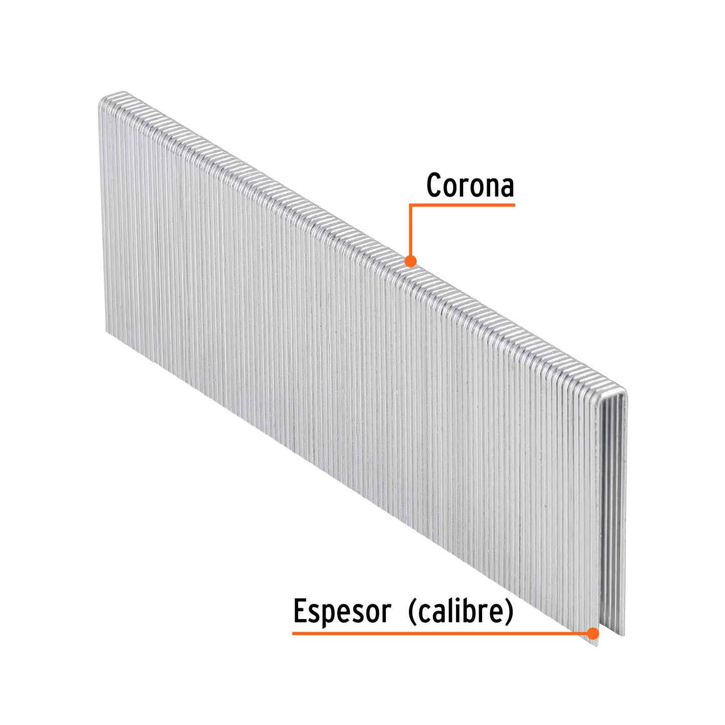 Grapas para engrapadora neumática ENEU-1/4, 40mm, 5000 pzas