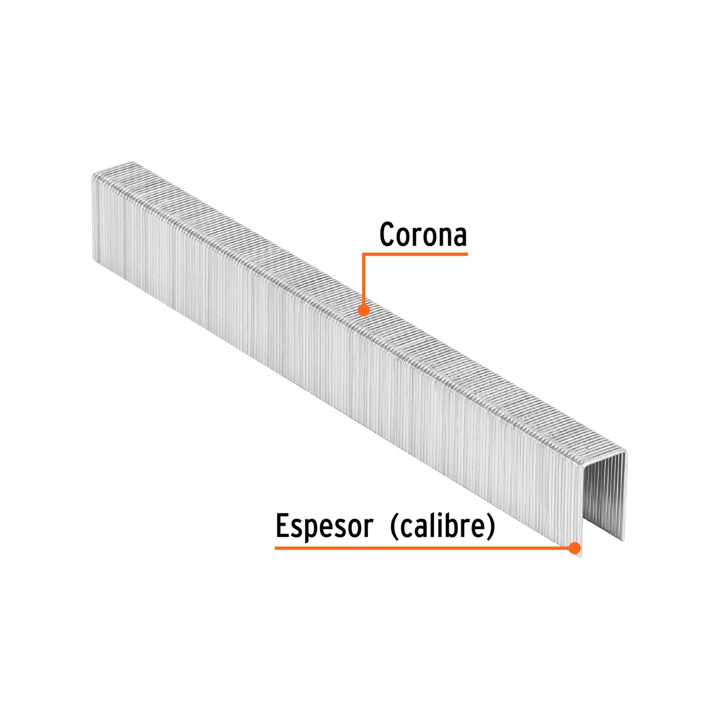 Grapas para engrapadora neumática ENEU-3/8, 16mm, 5000 pzas
