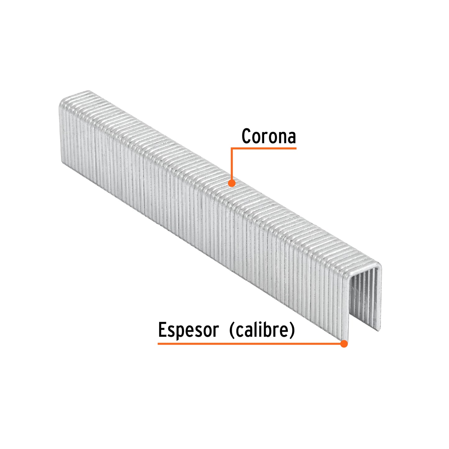 Grapas para engrapadora neumática ENEU-7/16, 19mm, 1000pzas
