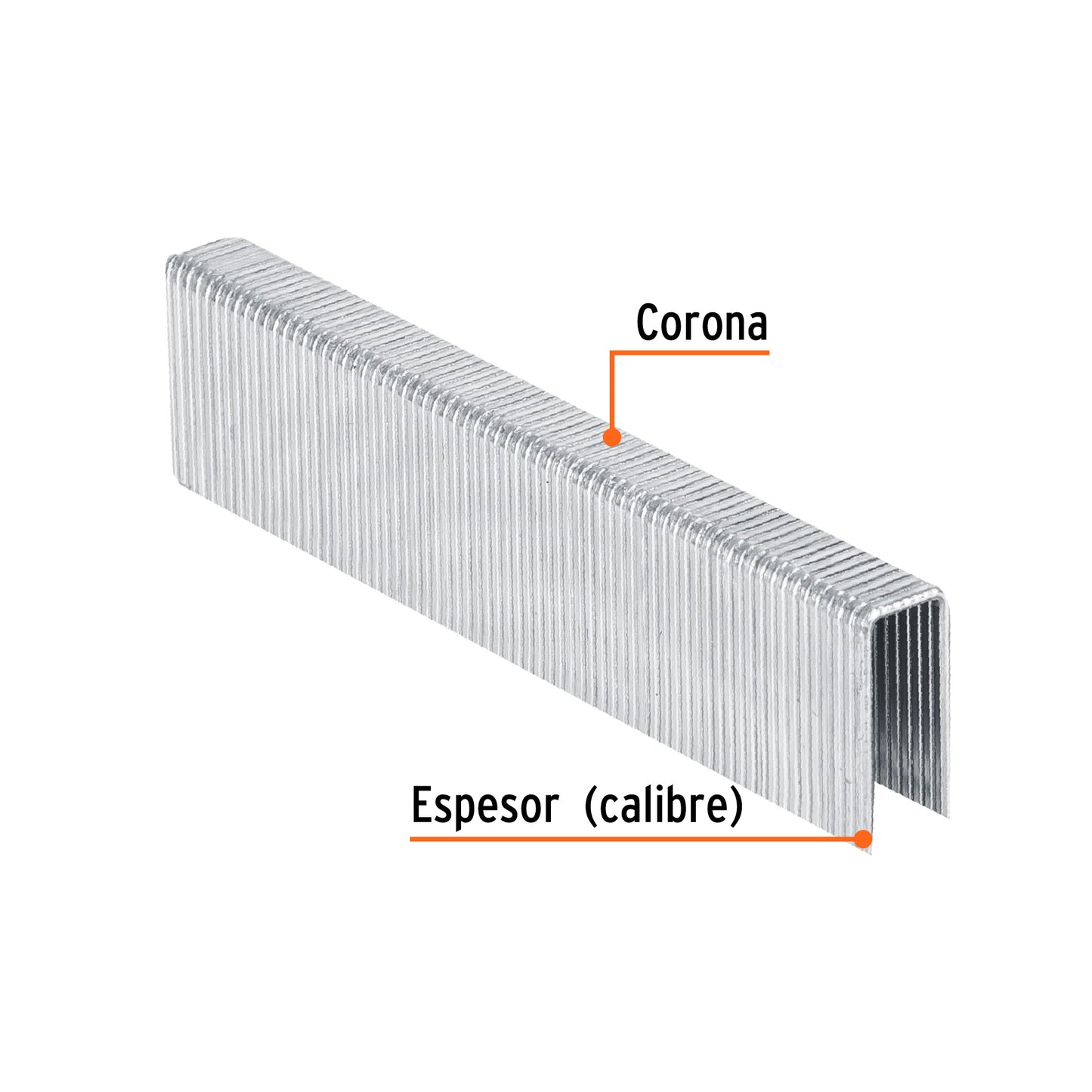 Grapas para engrapadora neumática ENEU-7/16, 25mm, 1000pzas