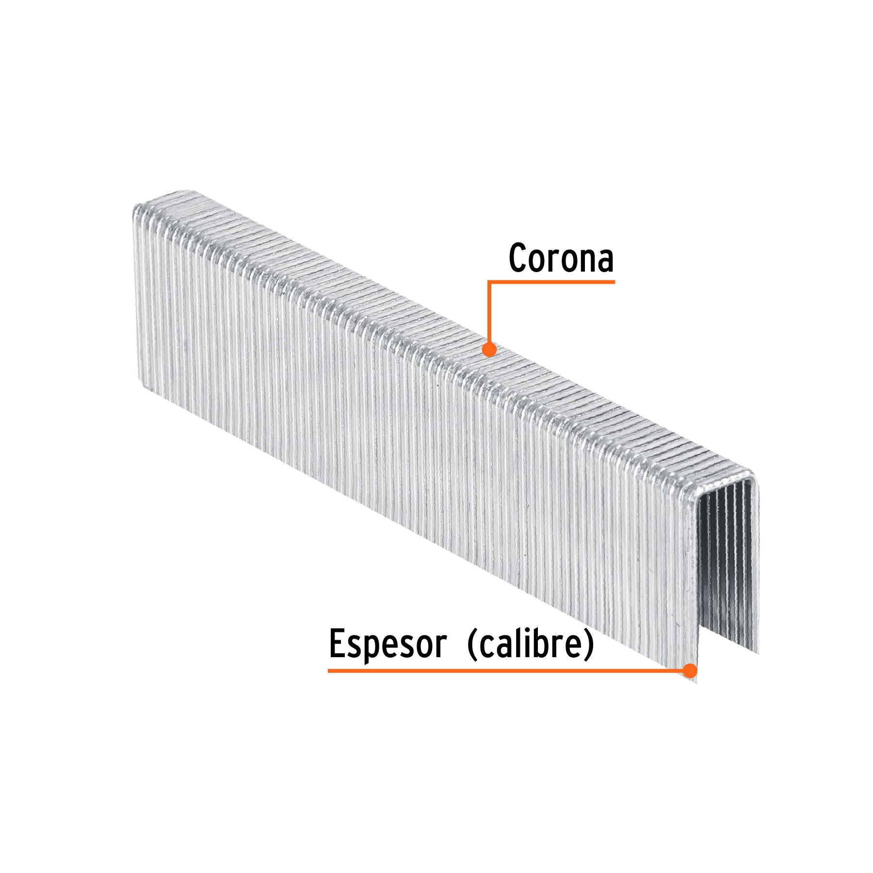 Grapas para engrapadora neumática ENEU-7/16, 25mm, 1000pzas