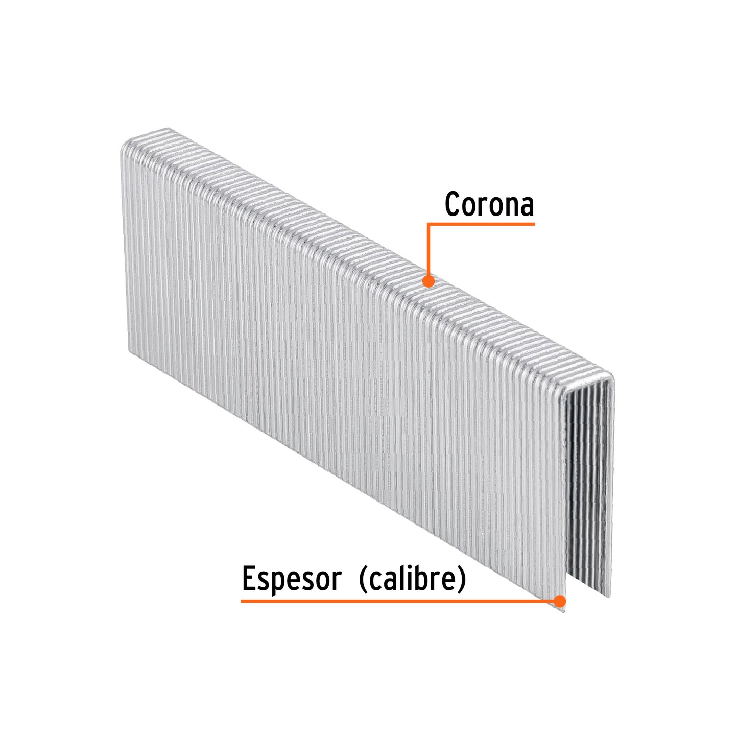 Grapas para engrapadora neumática ENEU-7/16, 38mm, 1000pzas