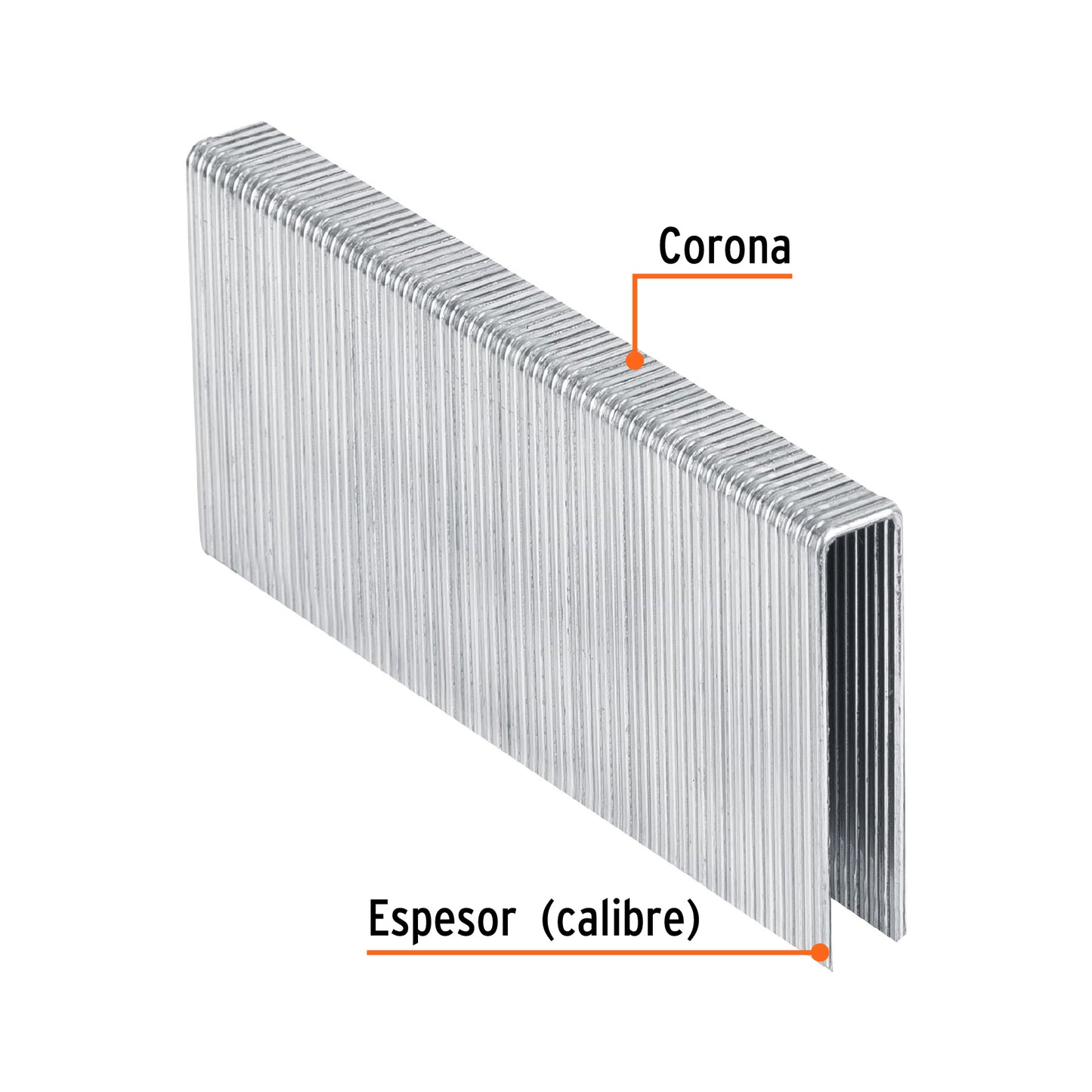 Grapas para engrapadora neumática ENEU-7/16, 50mm, 1000pzas