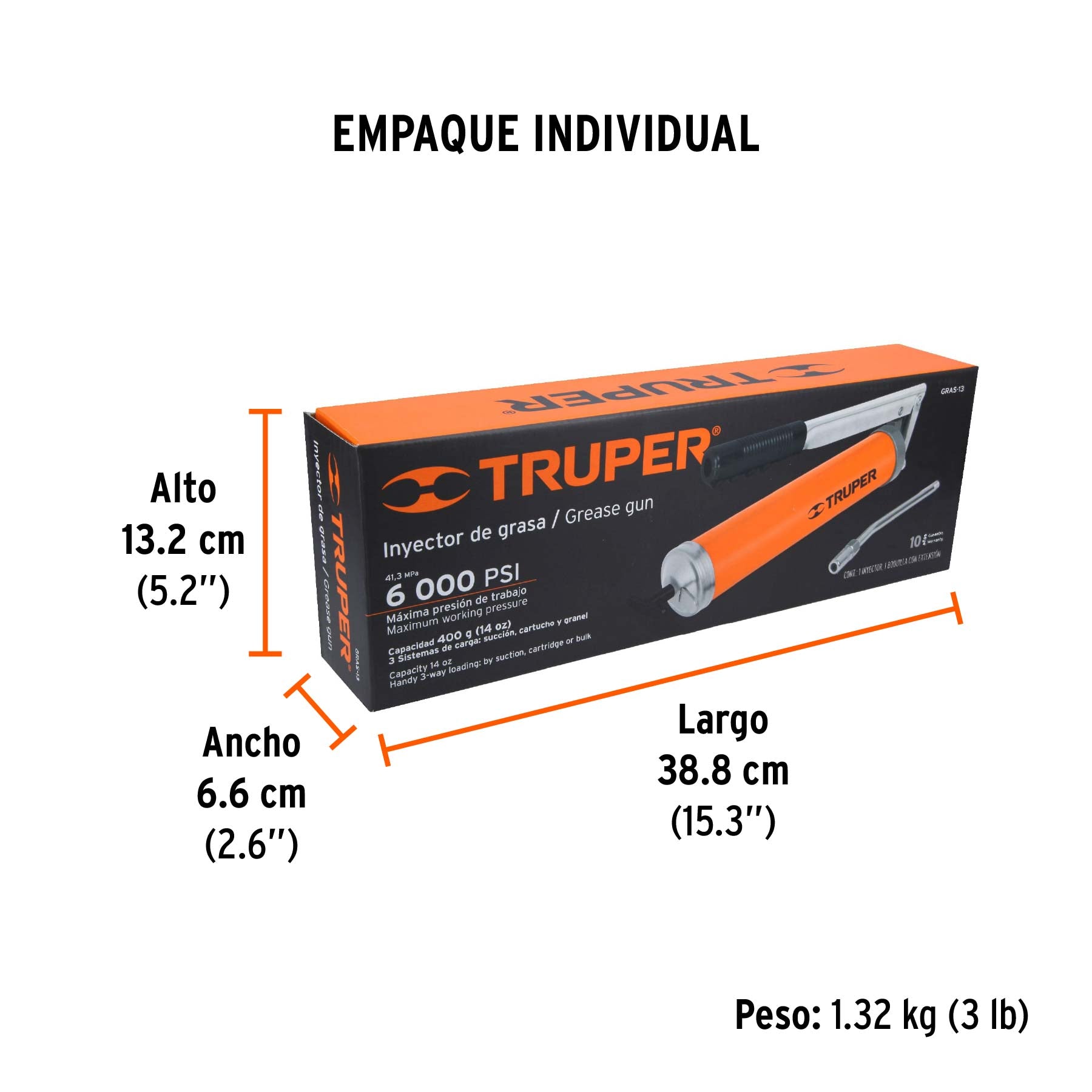 Grasera 14 oz, 4,500 lb/pulg2