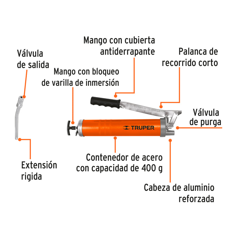 Grasera industrial, mgo antiderrapante, 14oz, 6,000 lb/pulg2