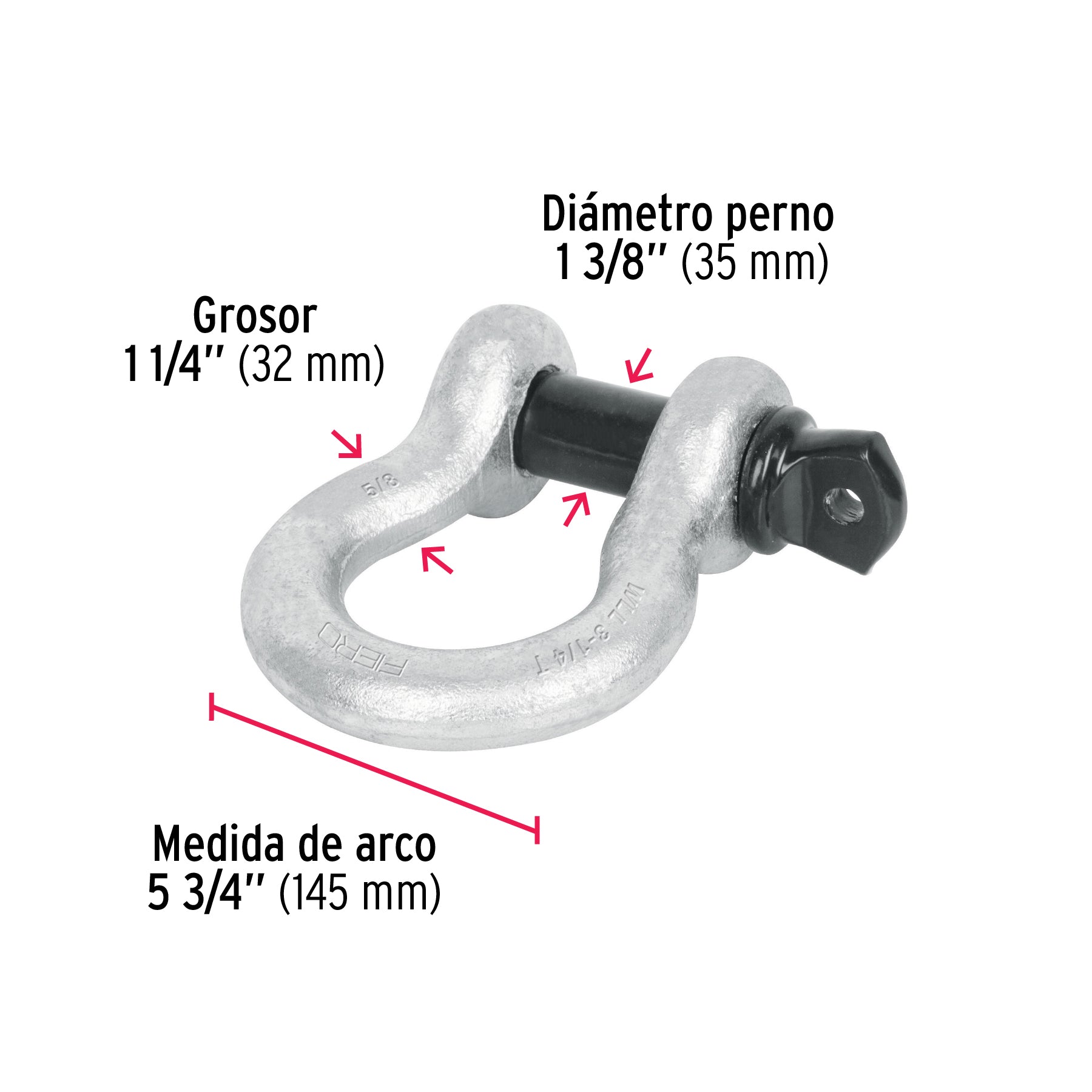 Grillete de 1-1/4"