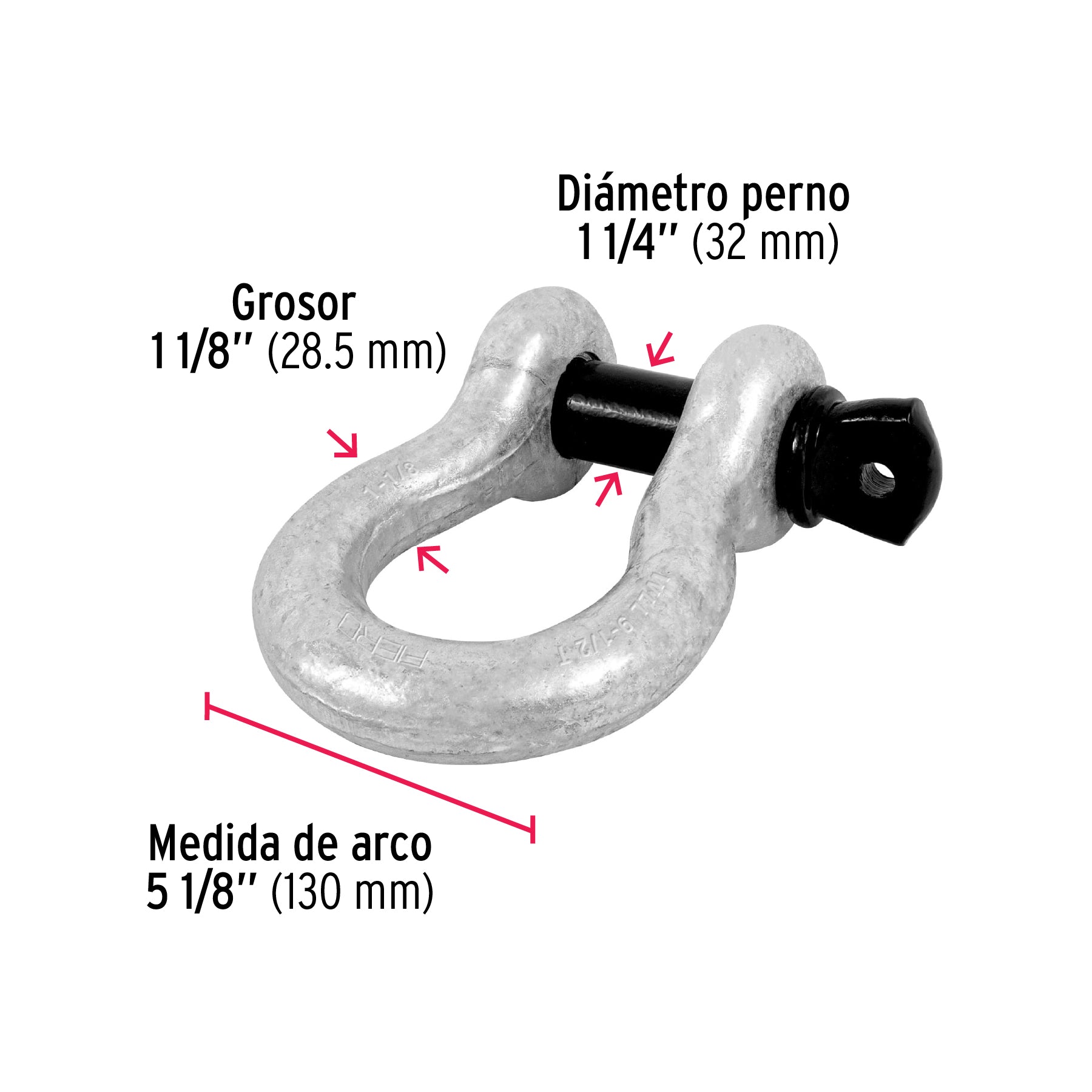 Grillete de 1-1/8"