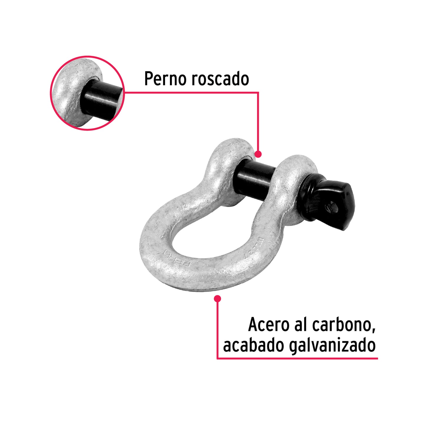 Grillete de 1/2"