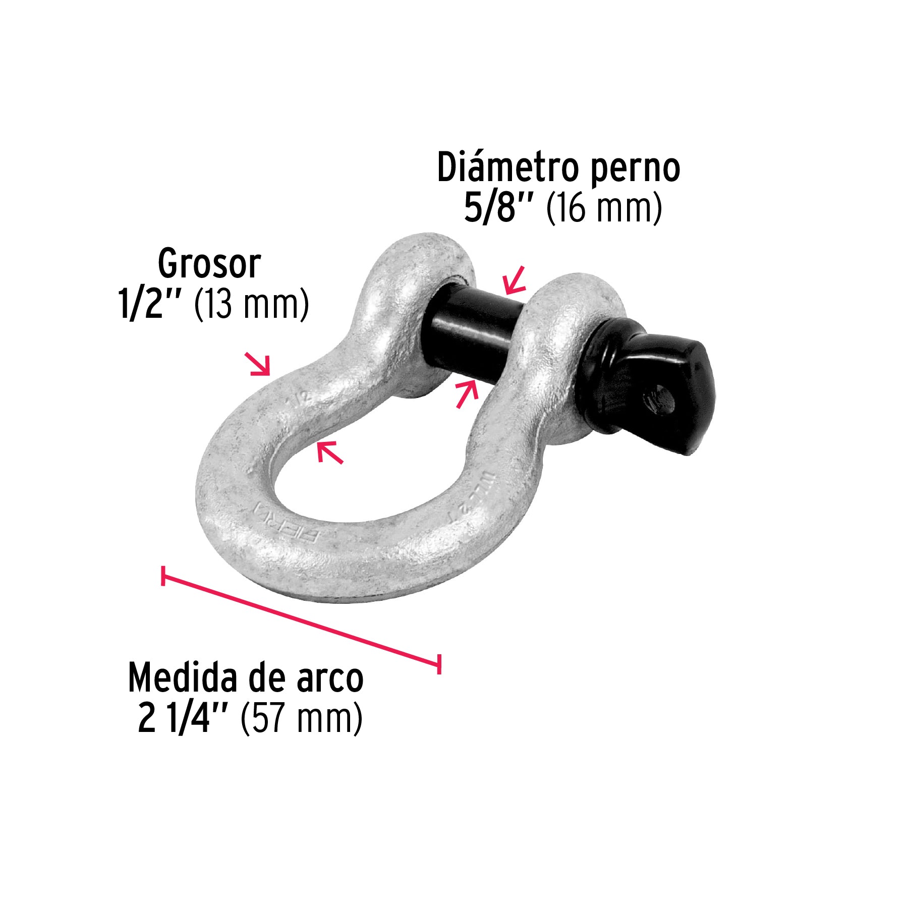 Grillete de 1/2"