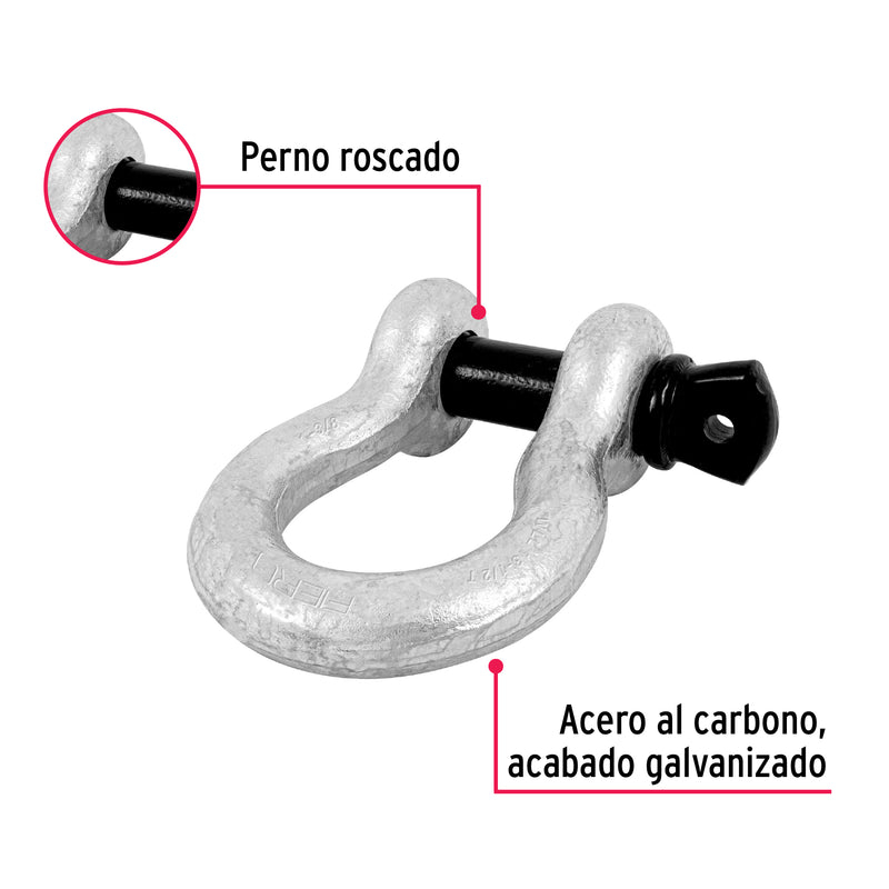 Grillete de acero forjado 1-3/8", FIERO