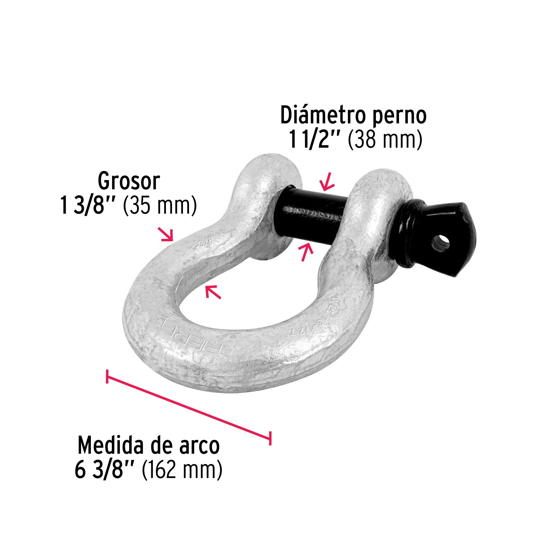 Grillete de 1-3/8"