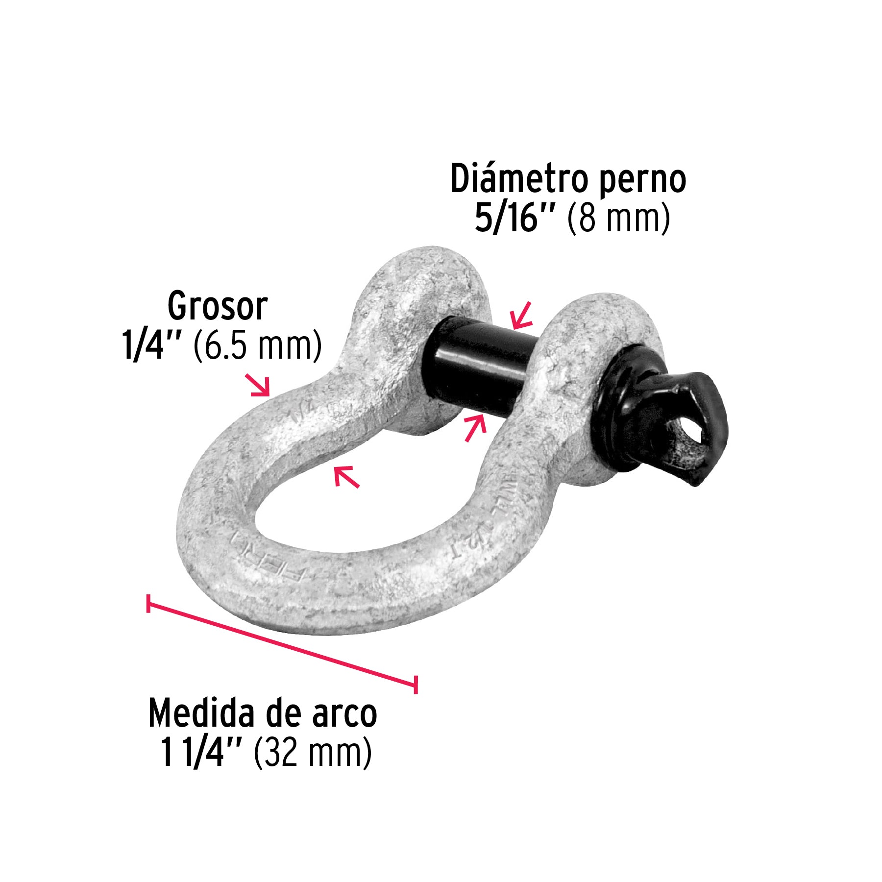 Grillete de 1/4"
