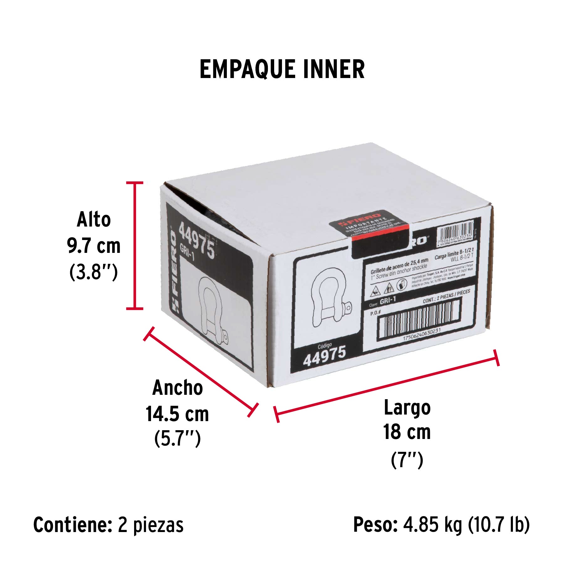 Grillete de 1"