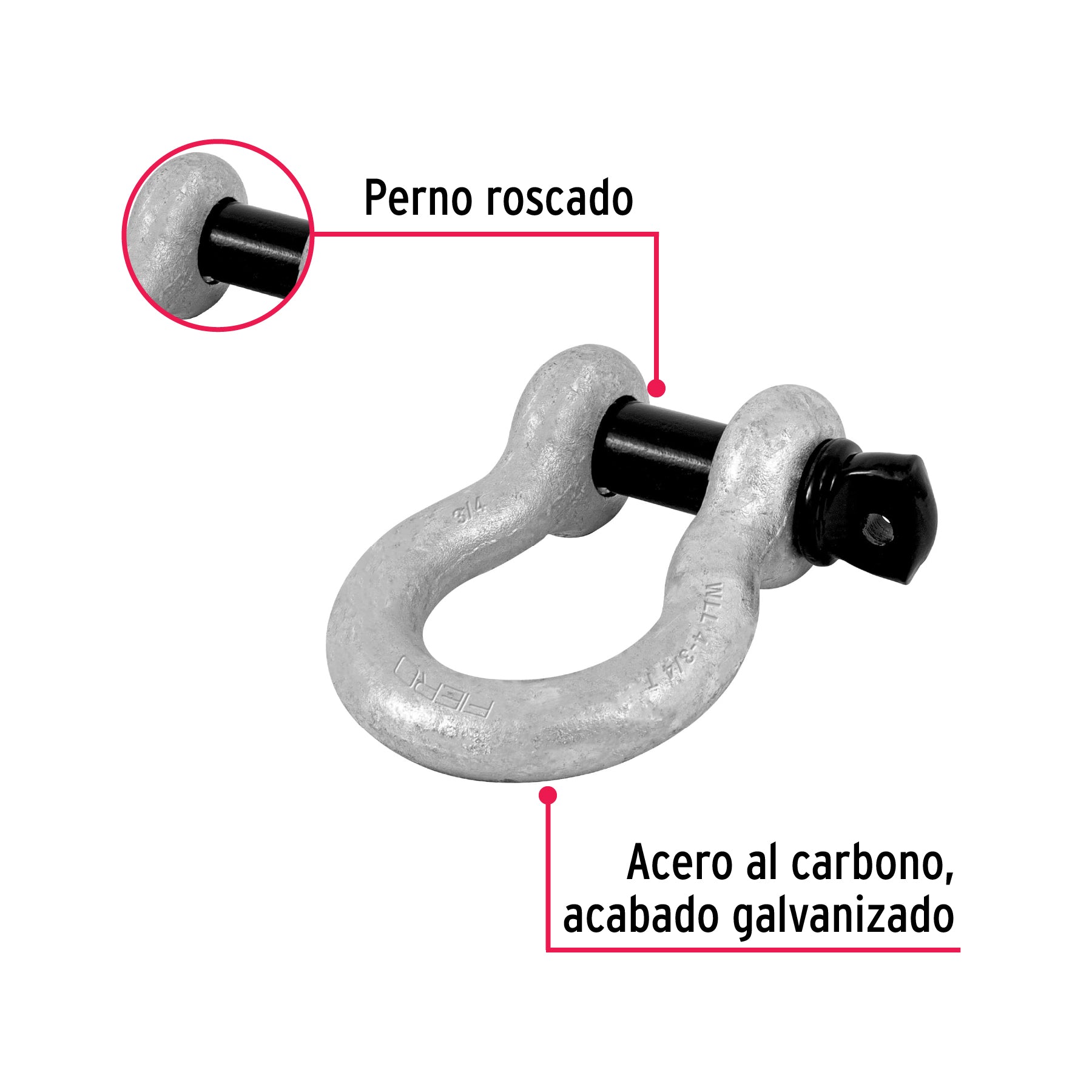 Grillete de 3/4"