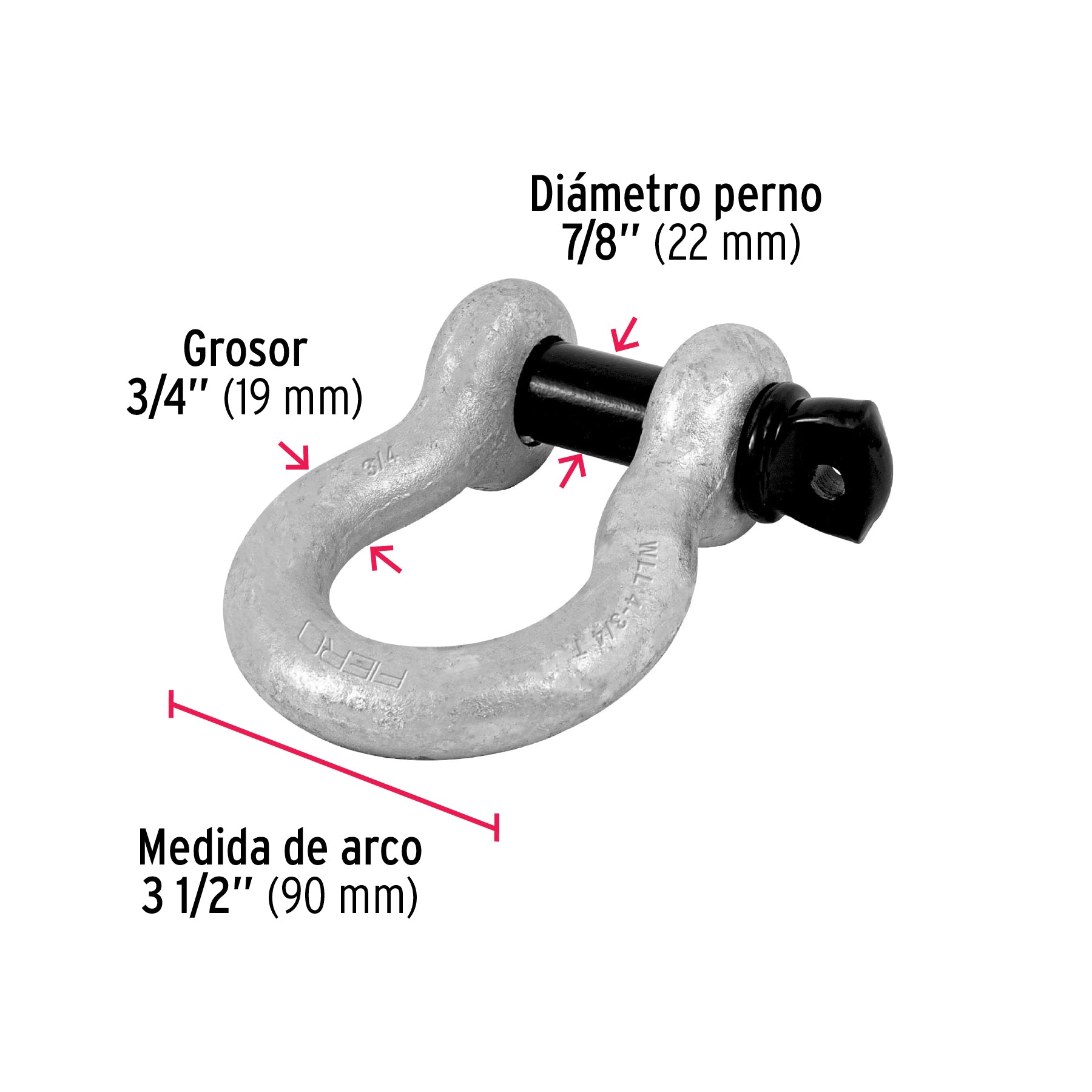 Grillete de 3/4"