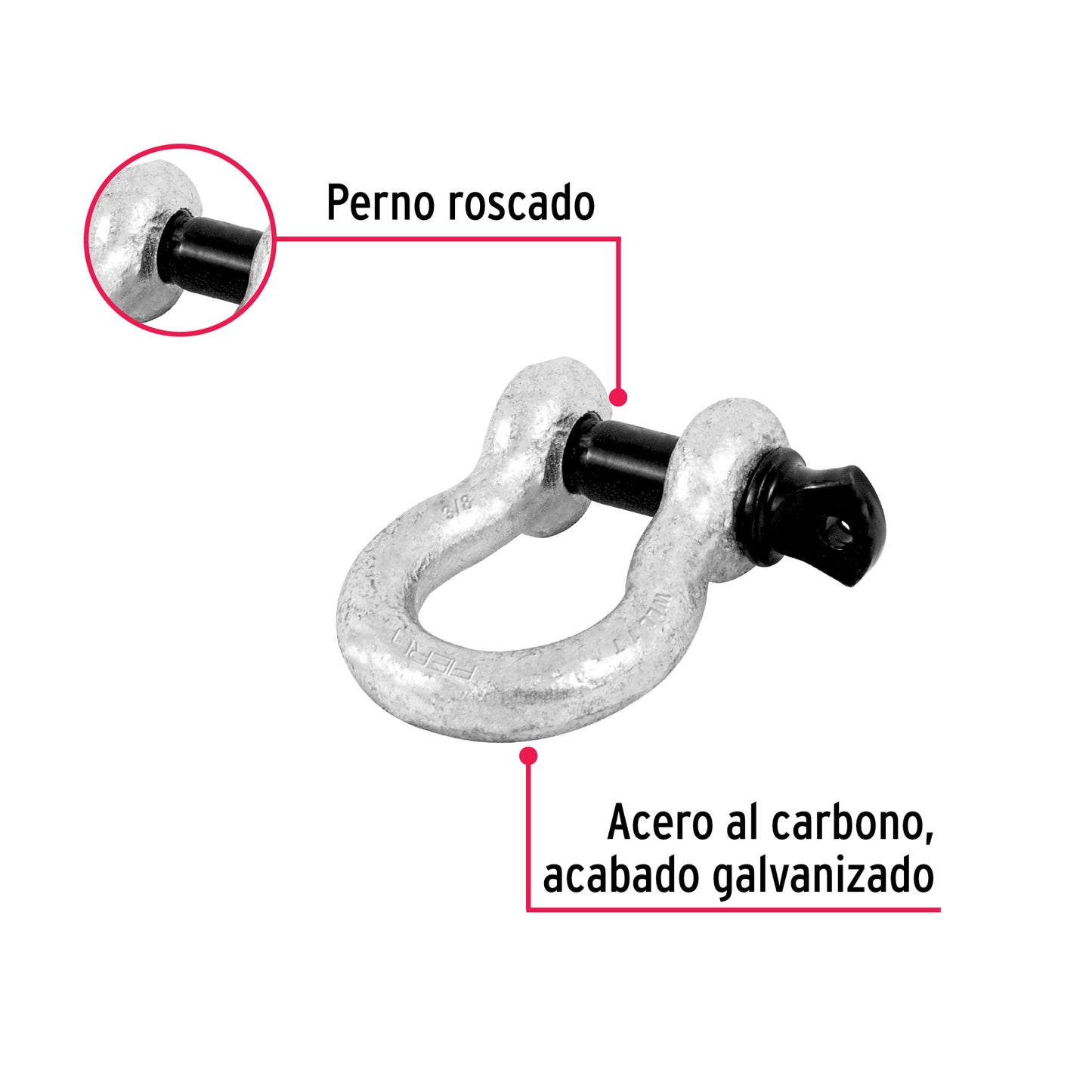 Grillete de 3/8"