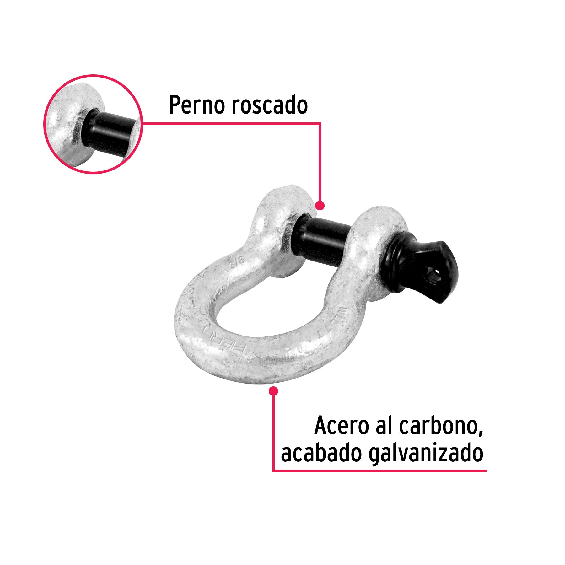 Grillete de 3/8"