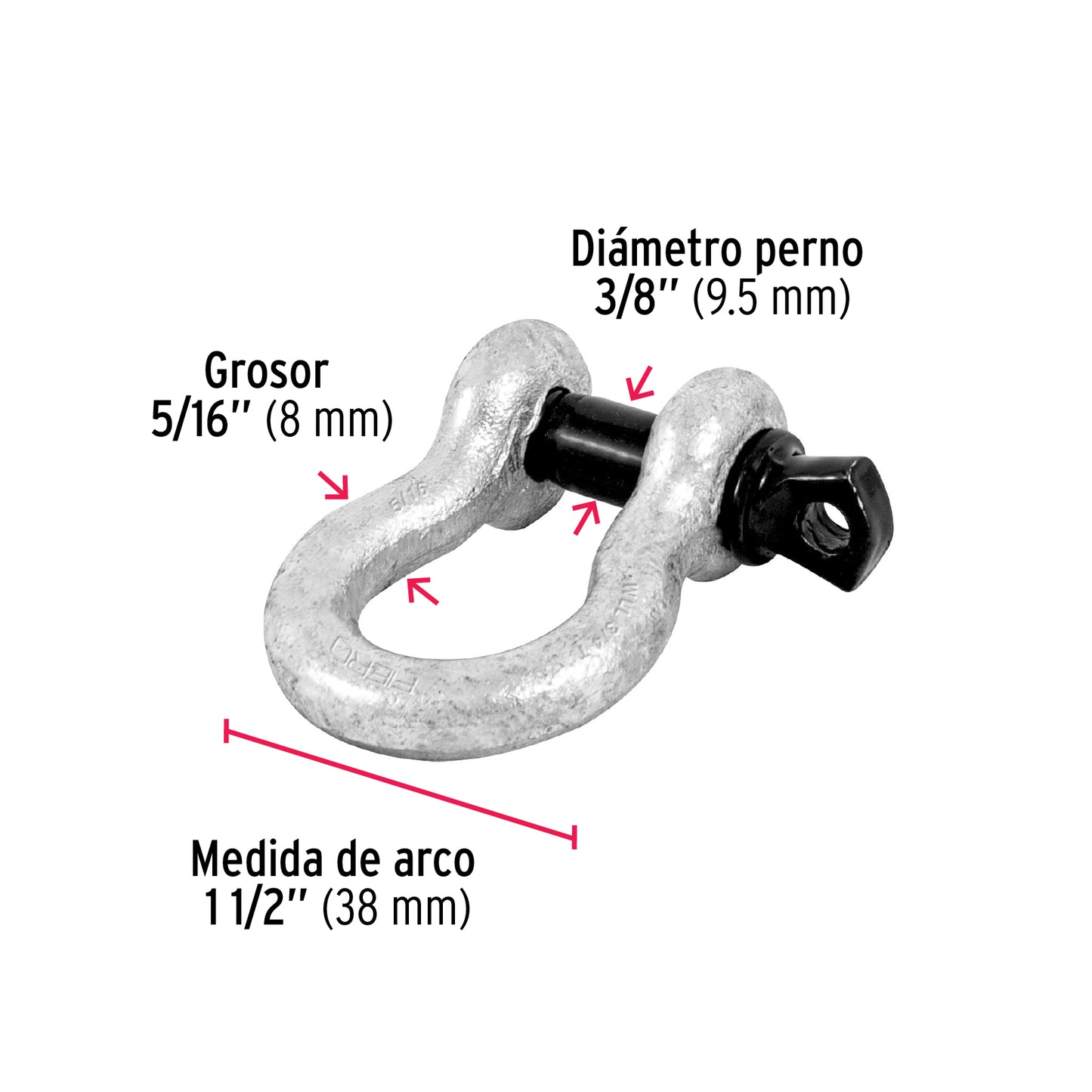 Grillete de 5/16"