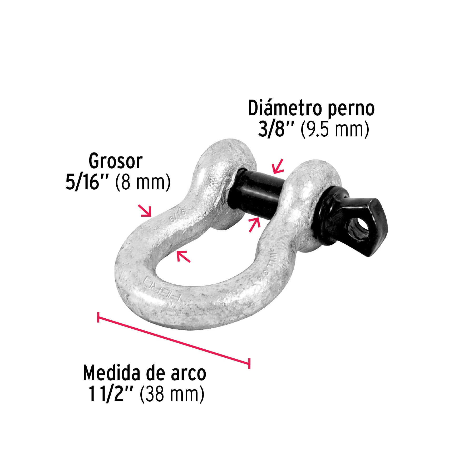 Grillete de 5/16"