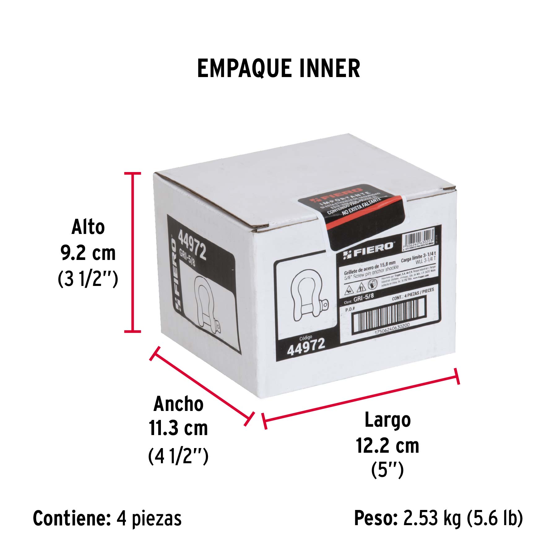 Grillete de 5/8"