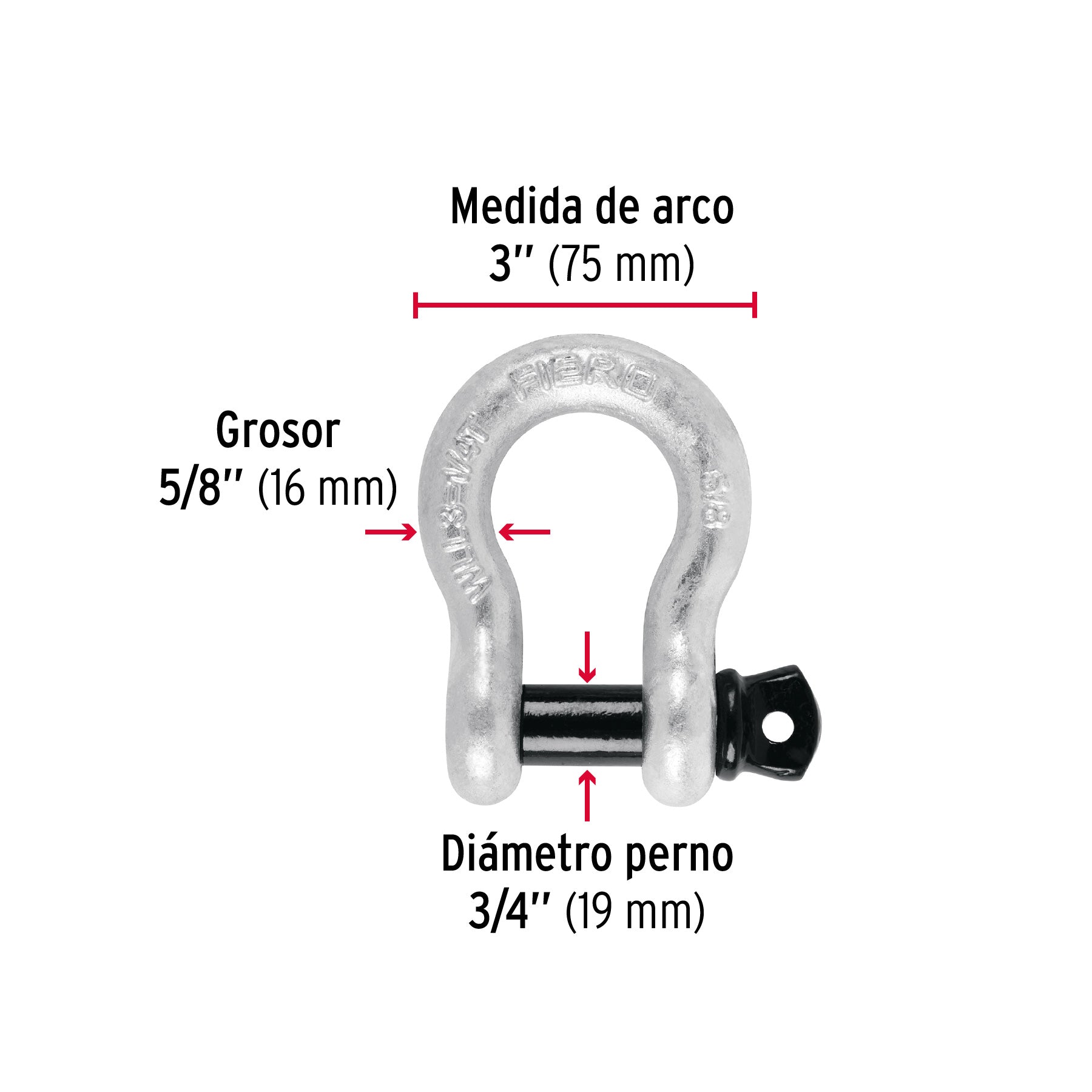 Grillete de 5/8"