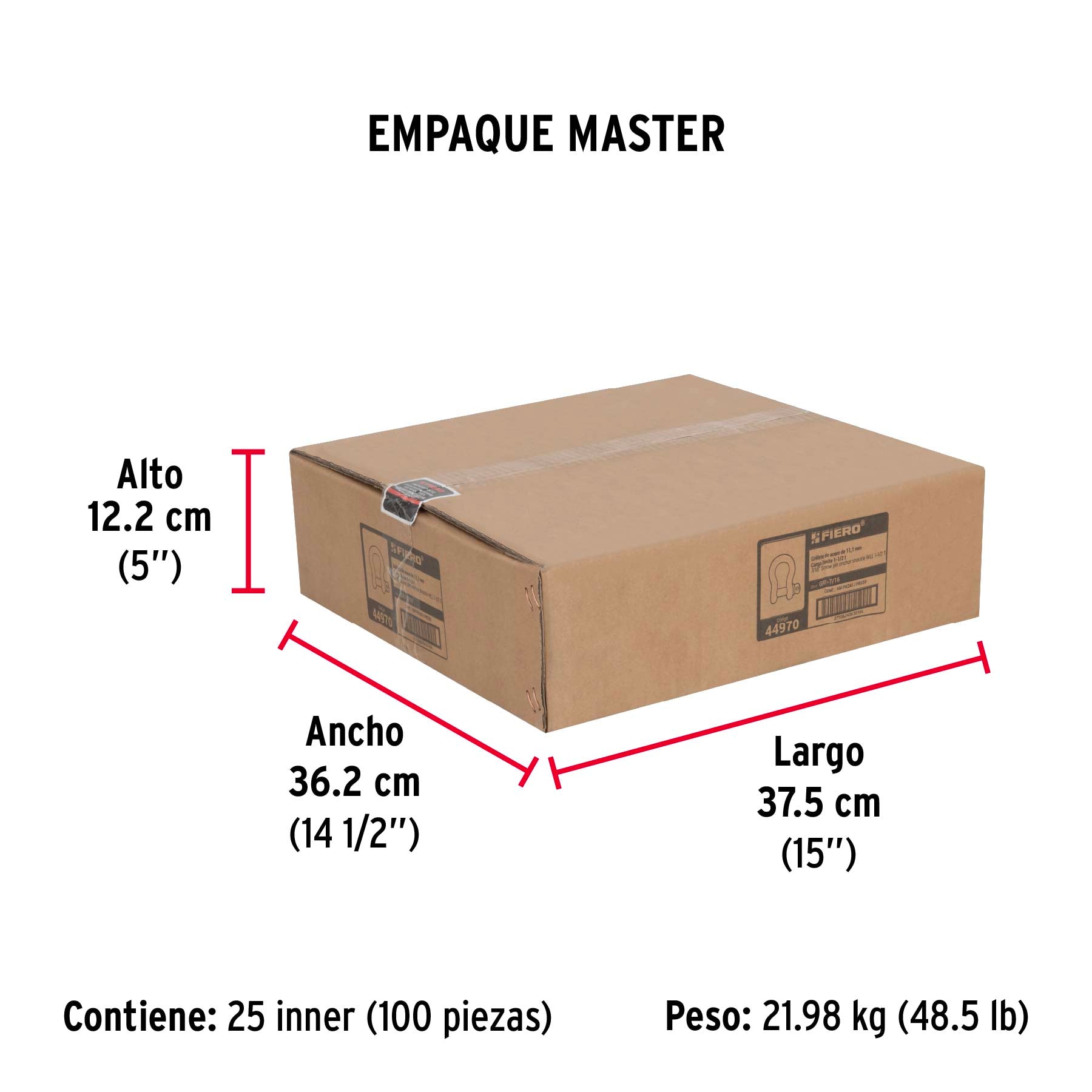 Grillete de 7/16"