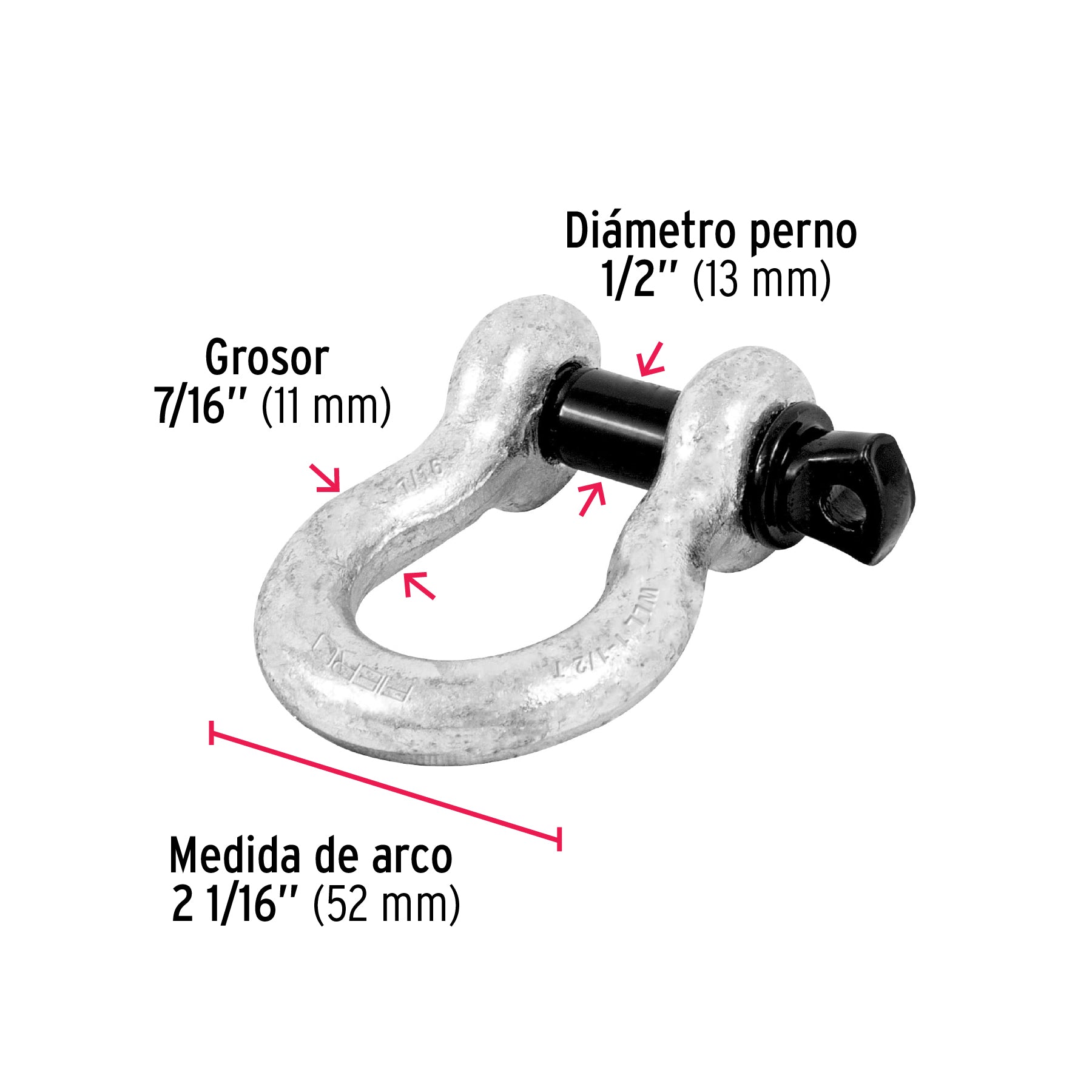 Grillete de 7/16"