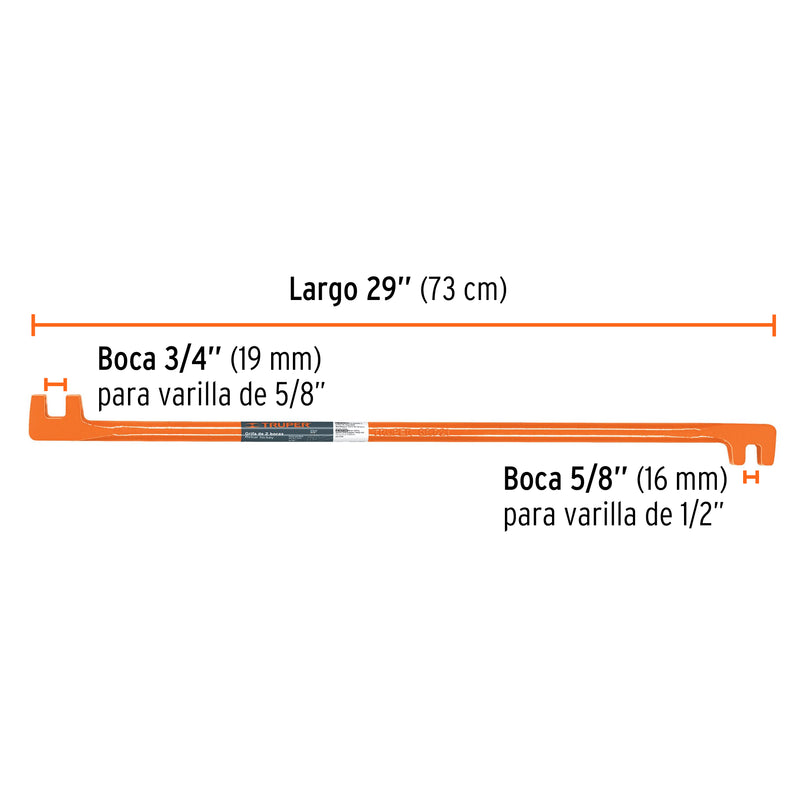 Grifa de dos bocas de 5/8 y 3/4"