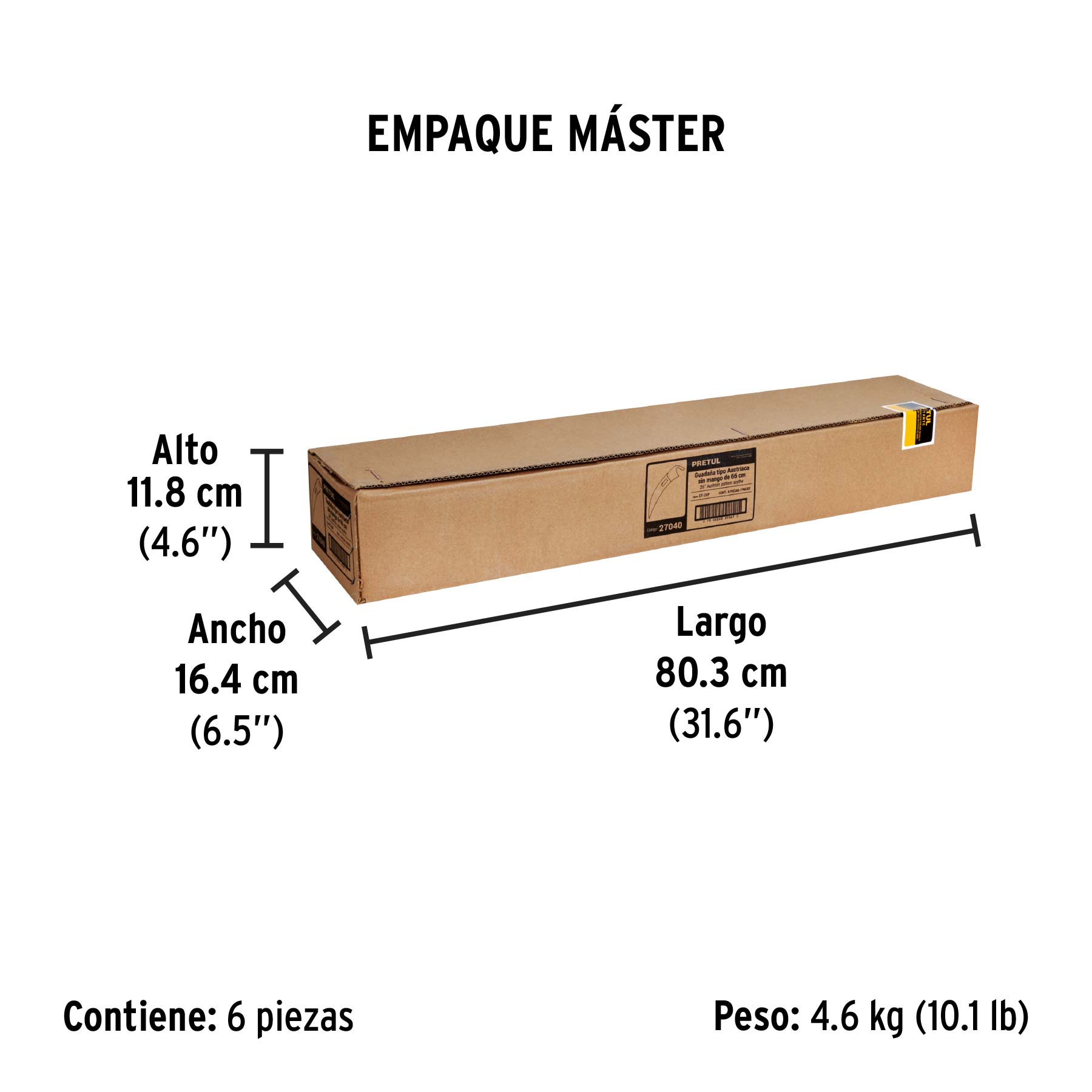 Guadaña tipo austriaca 26", Pretul