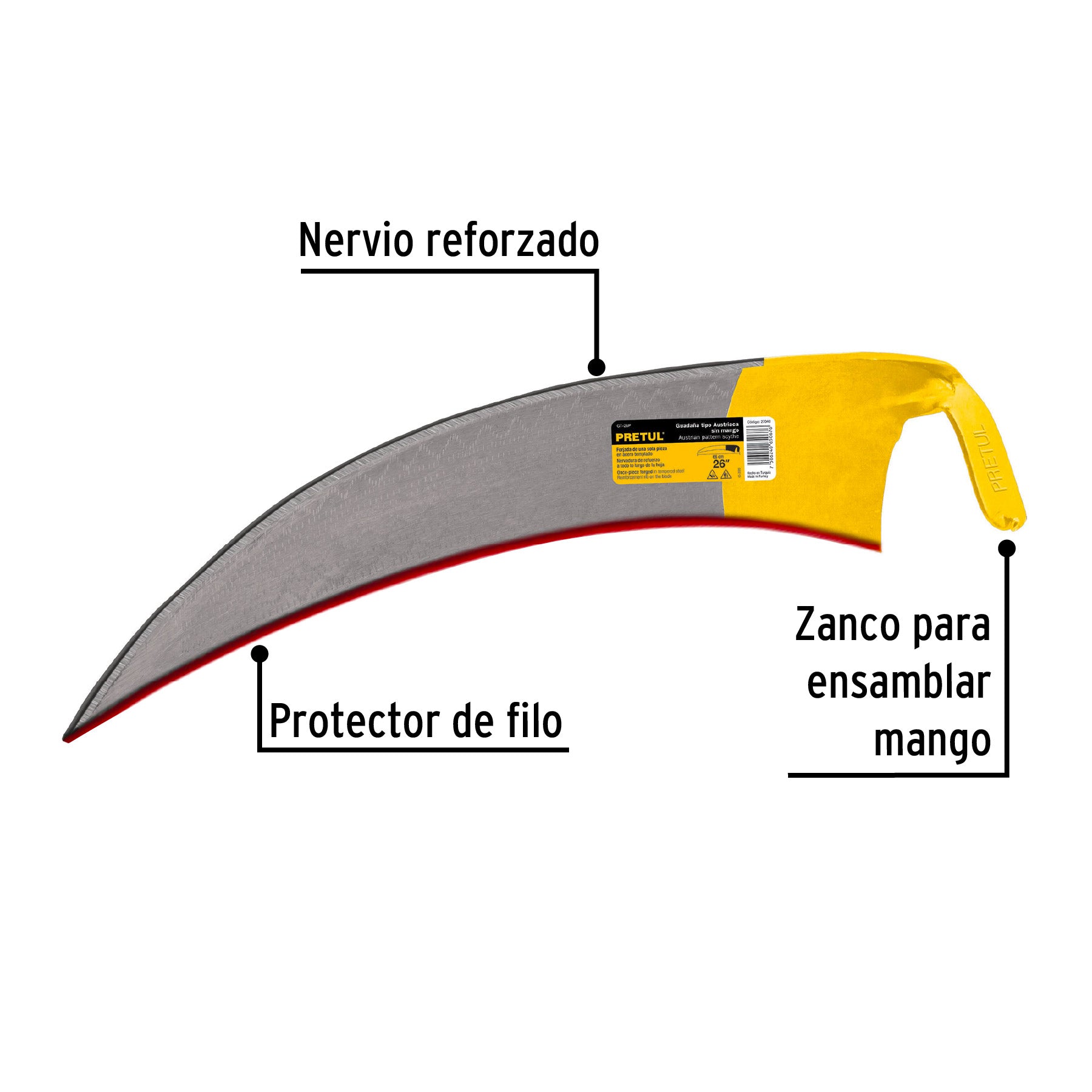 Guadaña tipo austriaca 26", Pretul