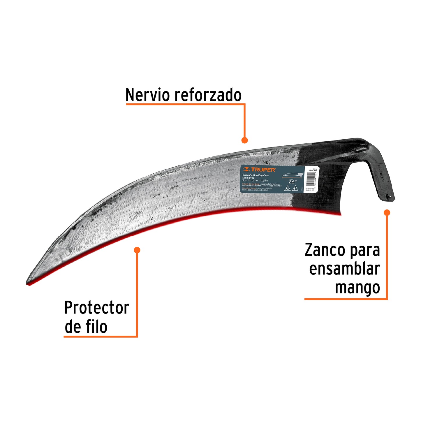 Guadaña tipo española, 26"
