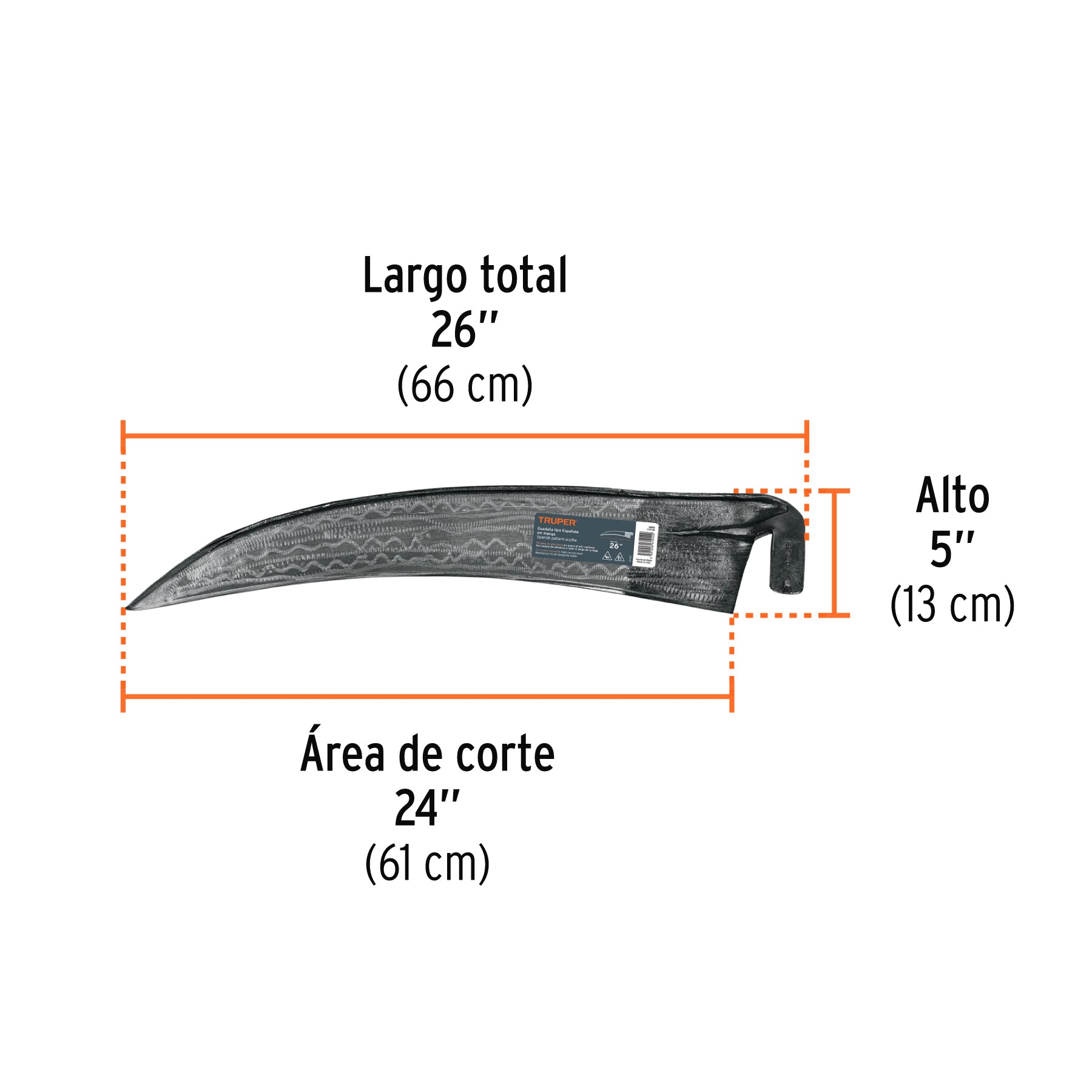 Guadaña tipo española, 26"