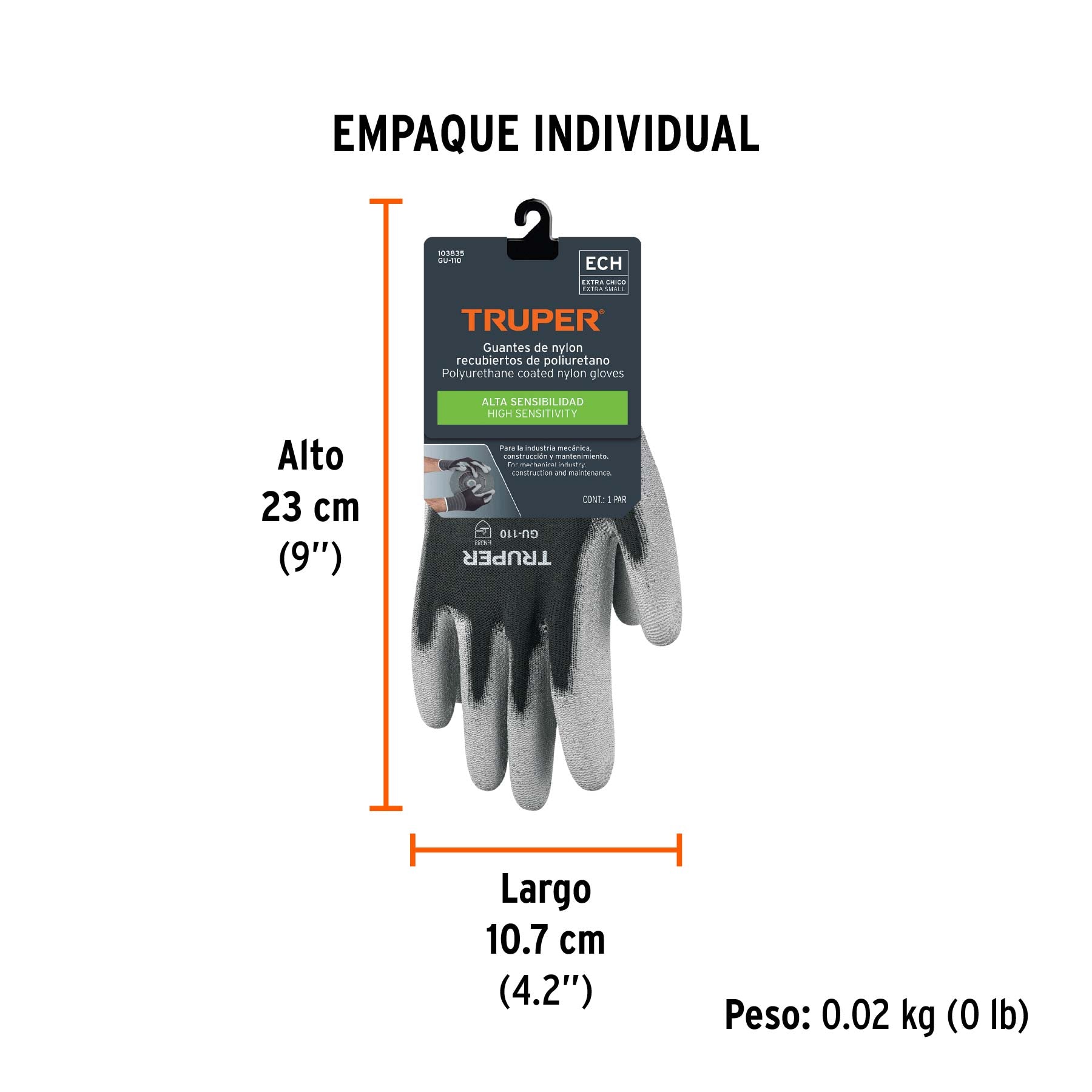 Guantes de nylon recubiertos de poliuretano, XCH, Truper