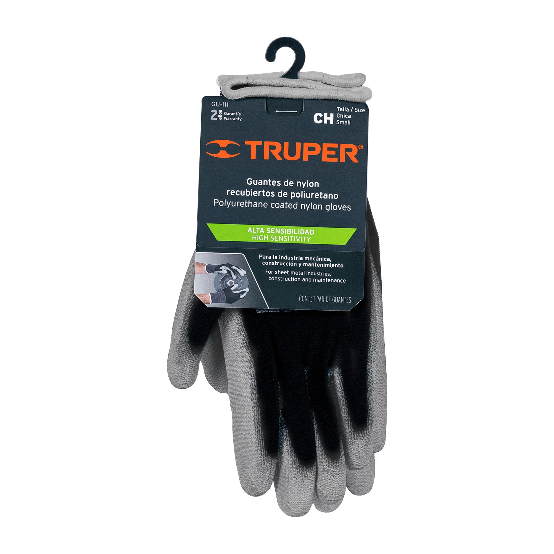 Guantes de nylon recubiertos con poliuretano, chicos