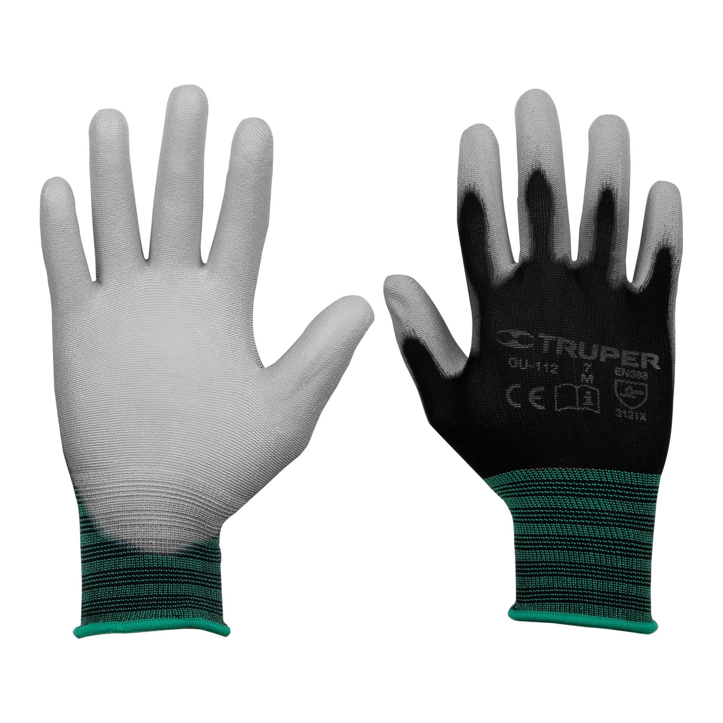 Guantes de nylon recubiertos con poliuretano, medianos