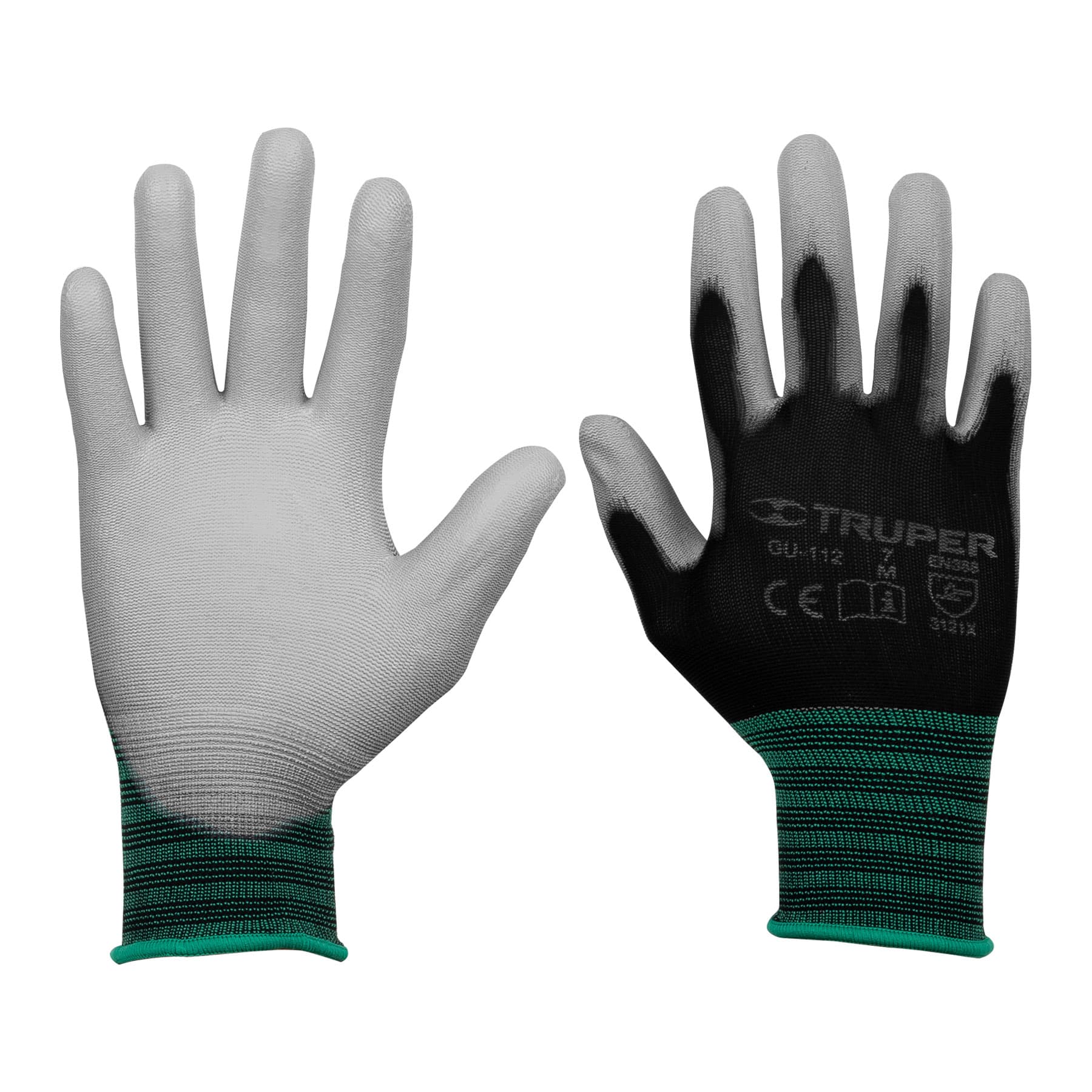 Guantes de nylon recubiertos con poliuretano, medianos