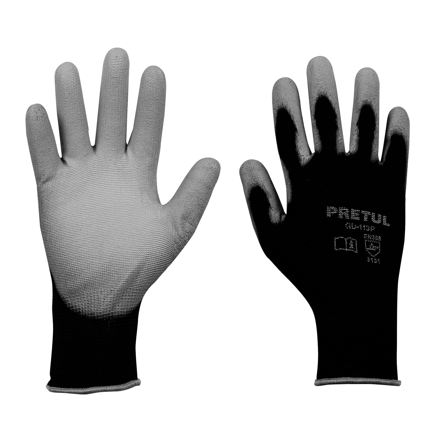 Guantes de nylon recubiertos de poliuretano, grandes, Pretul