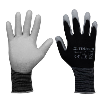 Guantes de nylon recubiertos con poliuretano, grandes