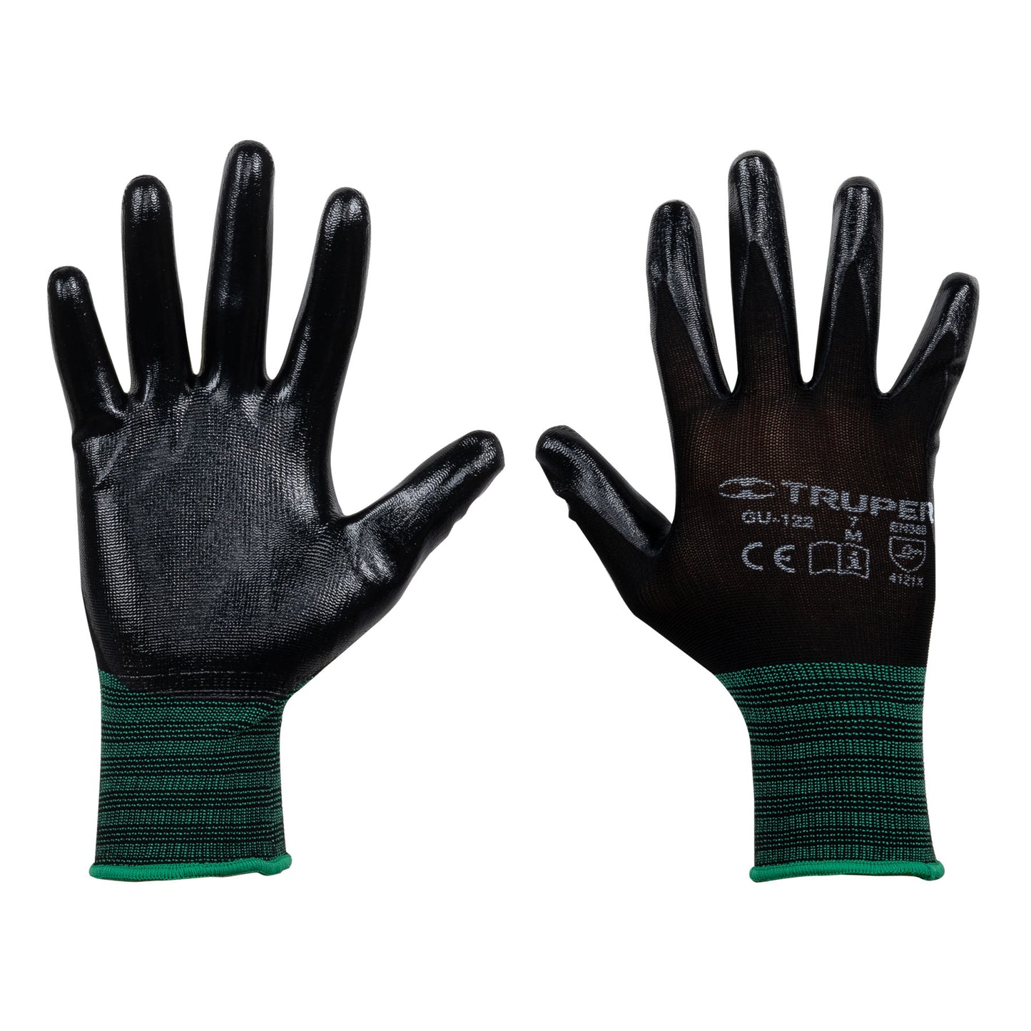 Guantes de nylon recubierto con nitrilo, medianos