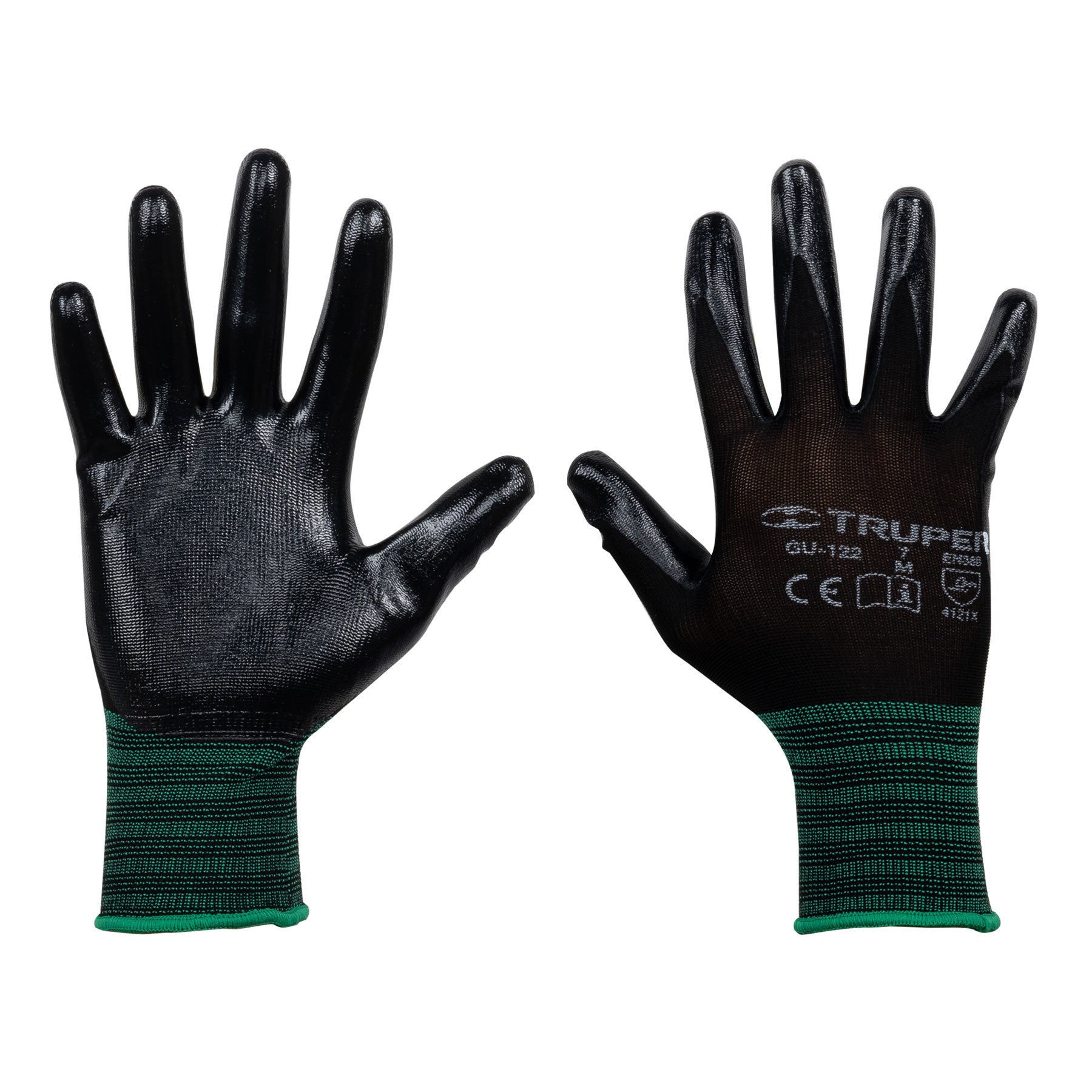Guantes de nylon recubierto con nitrilo, medianos