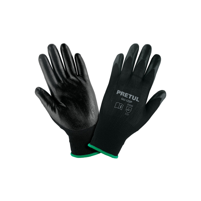 Guantes de nylon recubiertos de nitrilo, medianos,Pretul