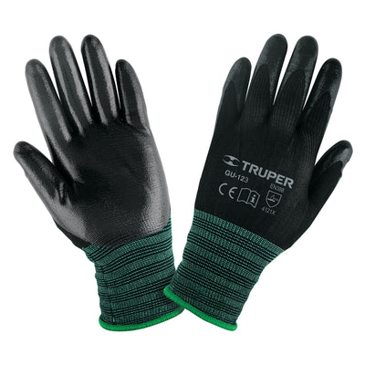 Guantes de nylon recubierto con nitrilo, grandes