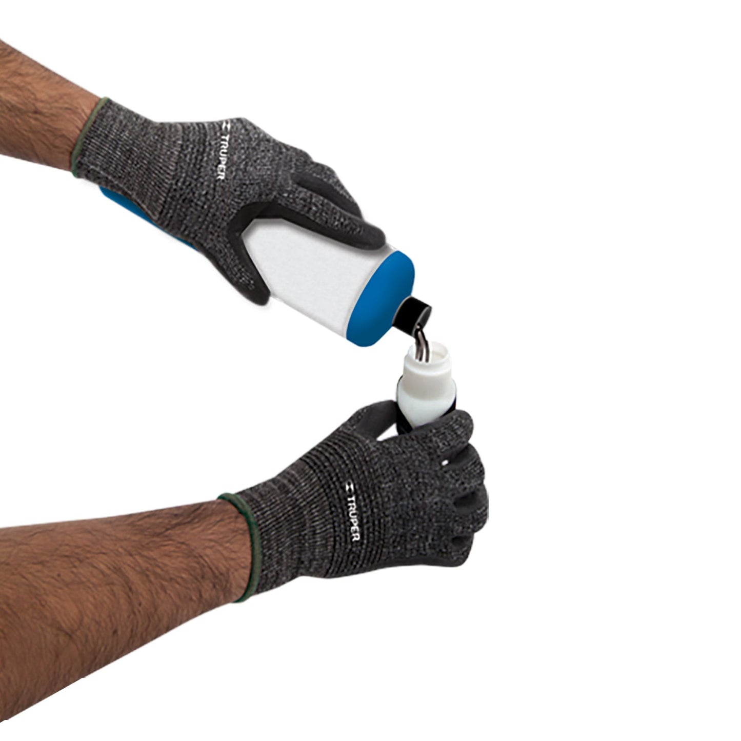 Guantes de nylon recubiertos de nitrilo arenoso, medianos