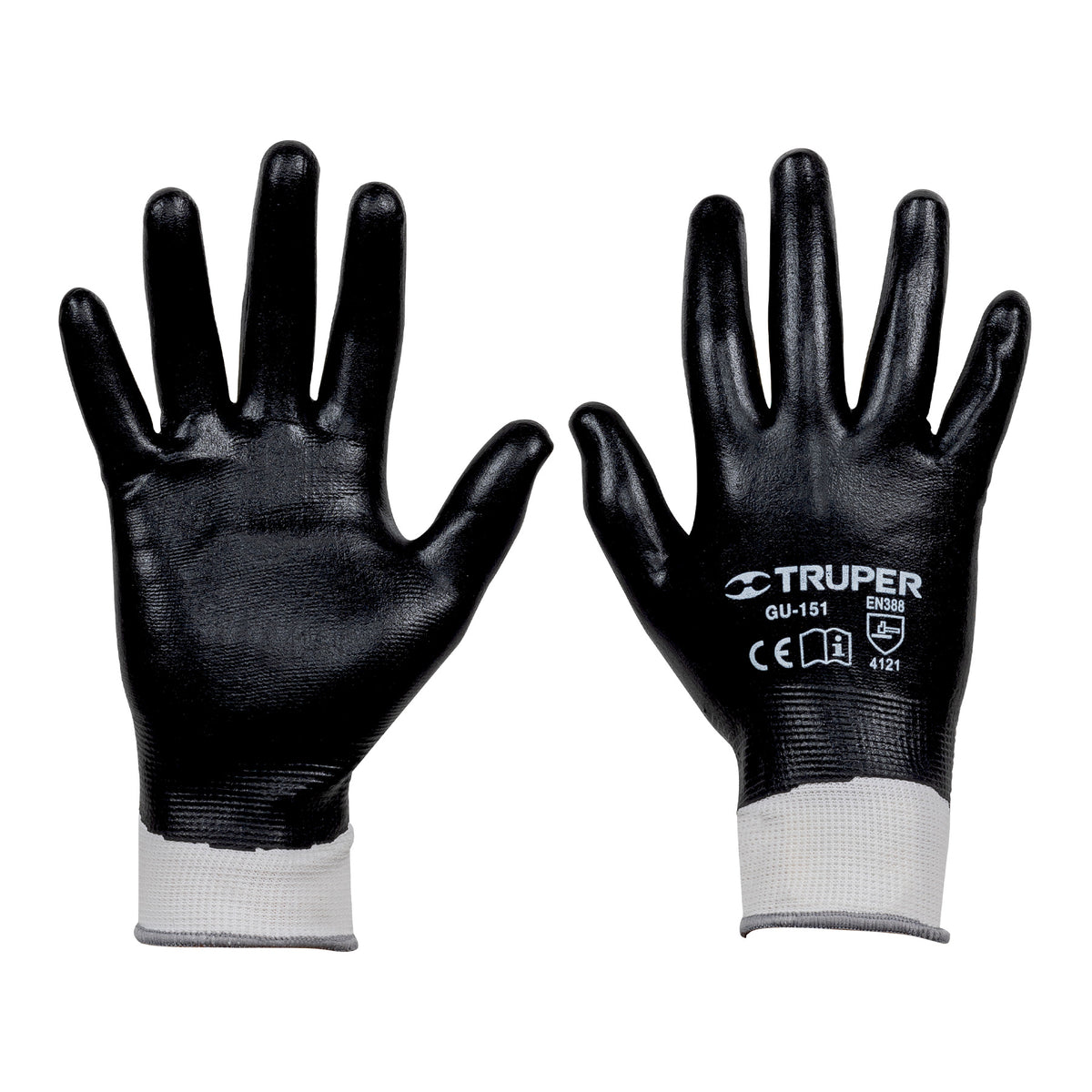 Guantes de poliéster con recubrimiento de nitrilo, chicos