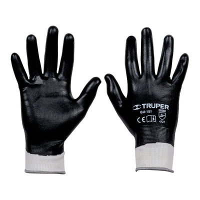 Guantes de poliéster con recubrimiento de nitrilo, chicos