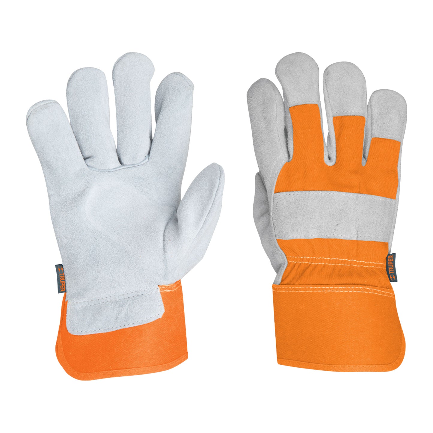 Guantes de carnaza y loneta, grande