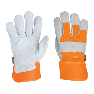 Guantes de carnaza y loneta, grande